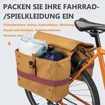 ROCKBROS Gepäckträgertasche (Fahrradtasche, 27L Camping, für MTB), Zusammenklappbar Ausbaufähig
