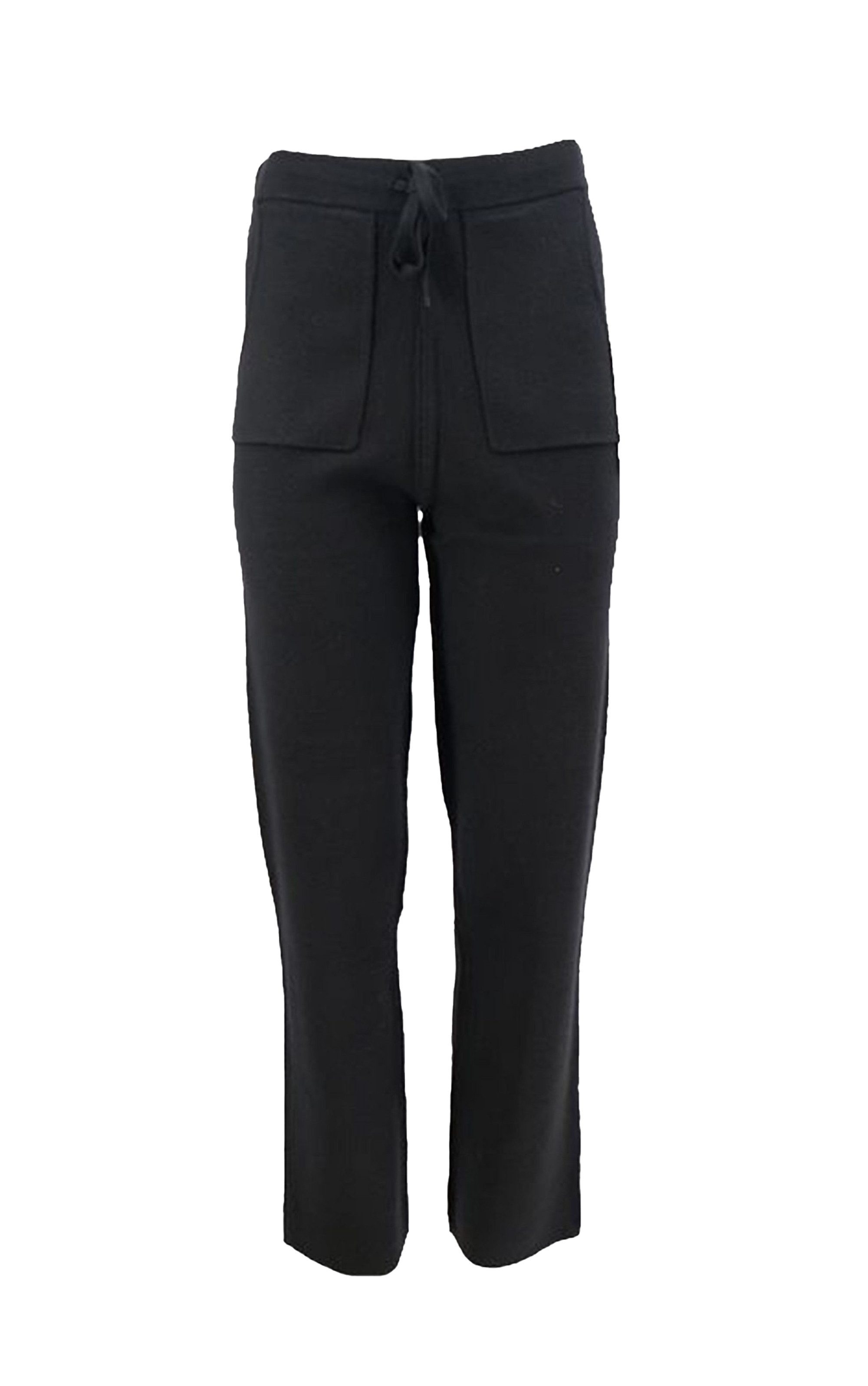 Passioni Strickhose Straight Fit mit Tunnelzug