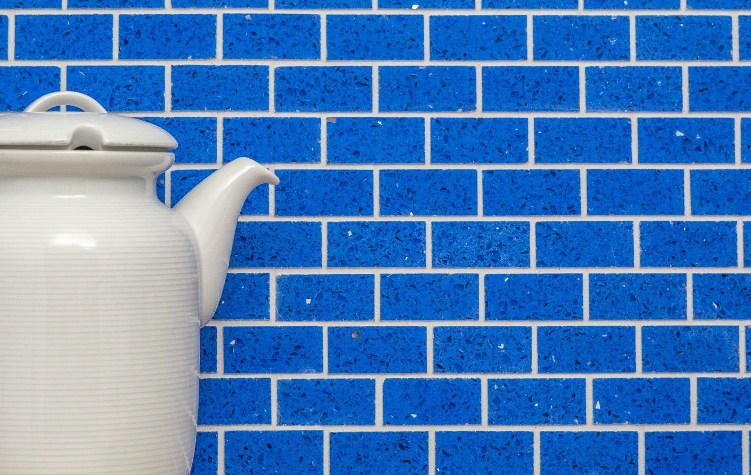 Komposit blau Artificial Bodenfliese Mosaikfliesen Mosani Kunststein Brick Quarz