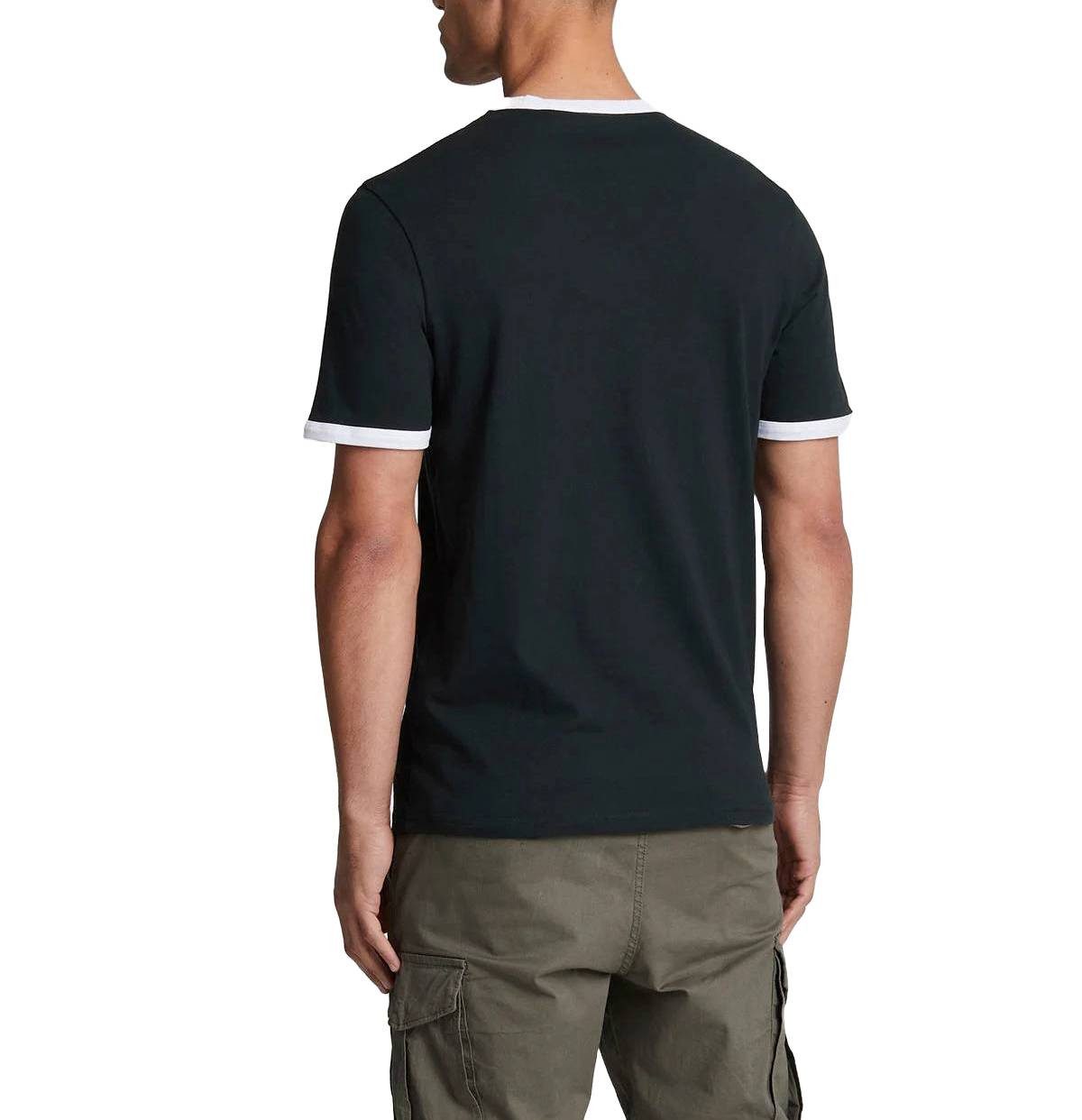 Lyle & Scott T-Shirt T-Shirt Lyle&Scott Ringer kontrastfarbene Bündchen günstig online kaufen