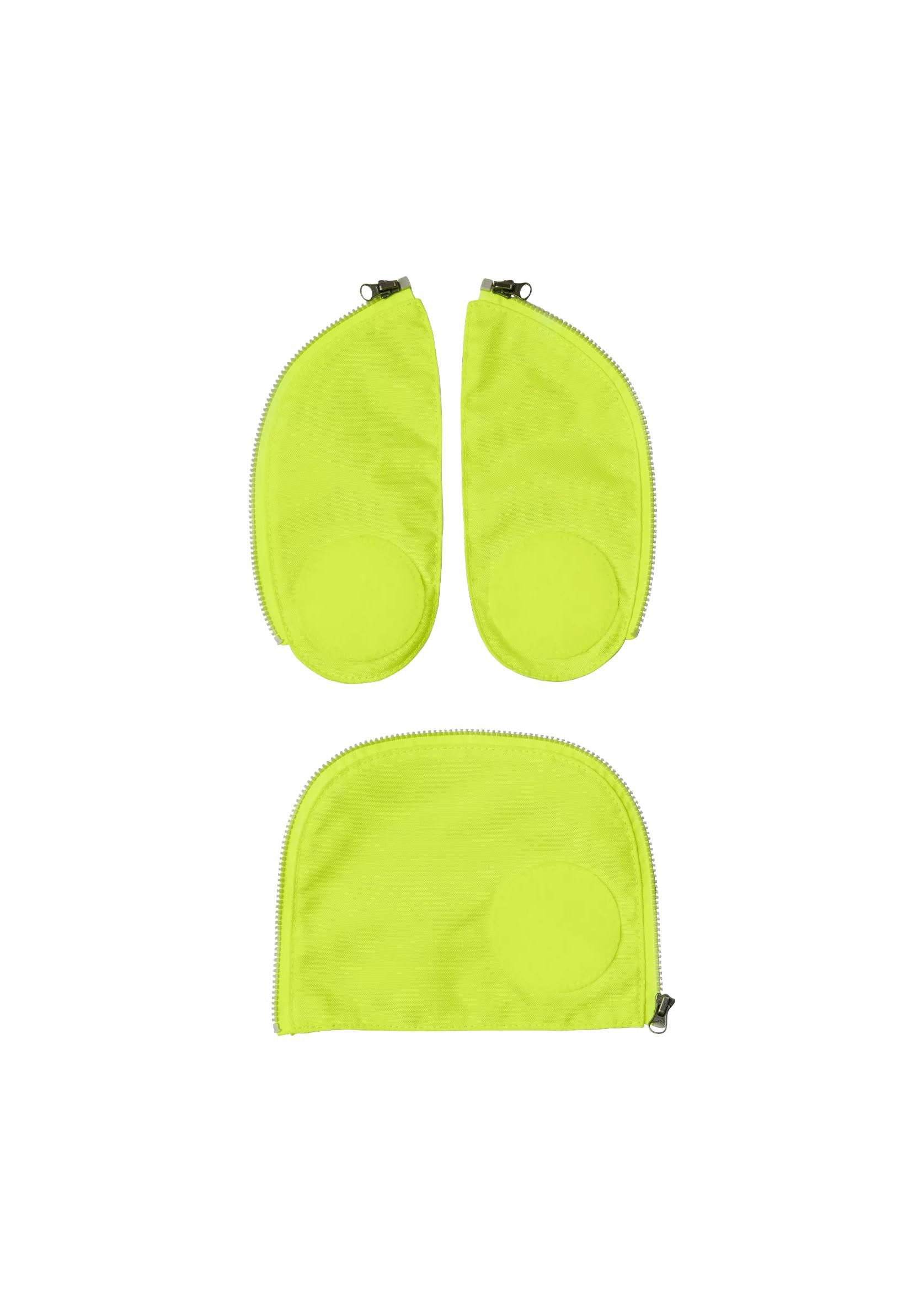 ergobag Schulranzen Fluo Zip Set (3-tlg), reflektierend