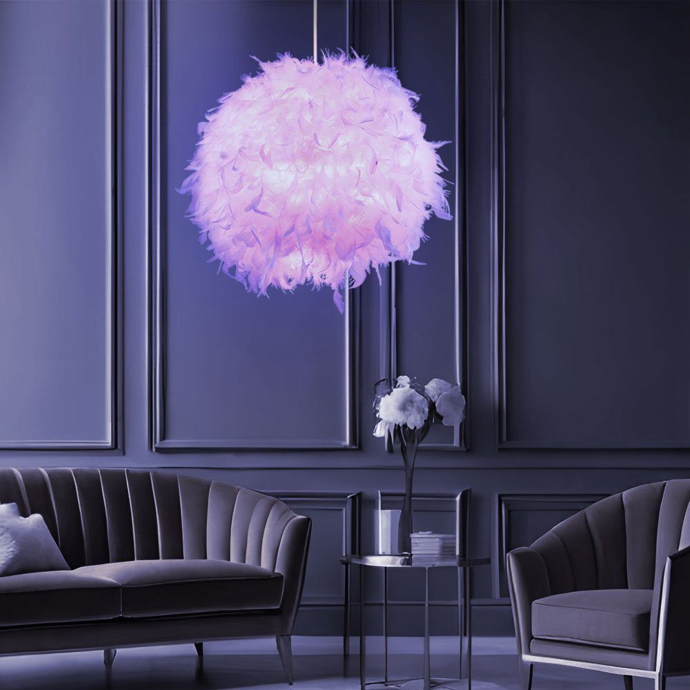 GLOBO LIGHTING Hängeleuchte, Leuchtmittel inklusive, Pendel Decken Feder Lampe Fernbedienung Wohn Zimmer Hänge