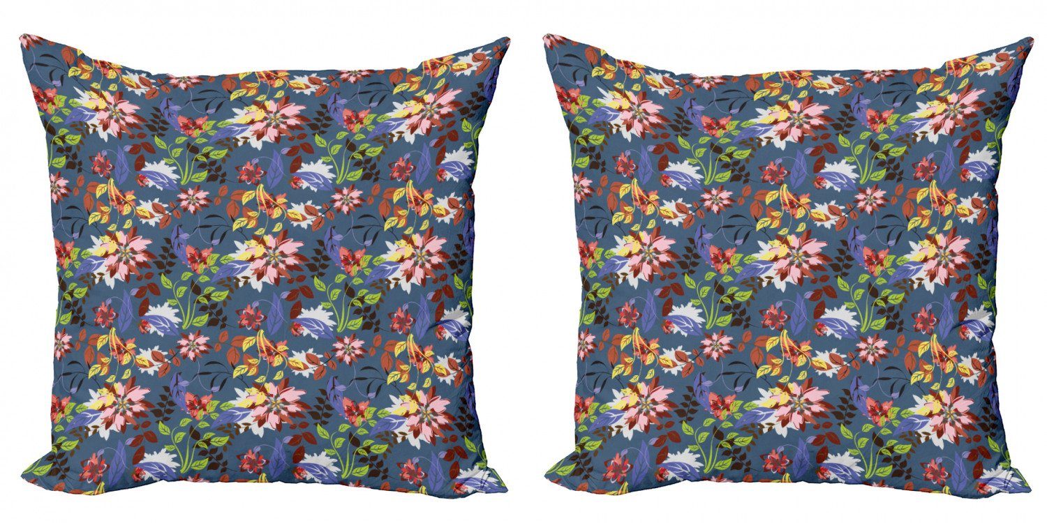 Kissenbezüge Modern Accent Doppelseitiger Digitaldruck, Abakuhaus (2 Stück), Botanisch Blumenweinlese-Frühling