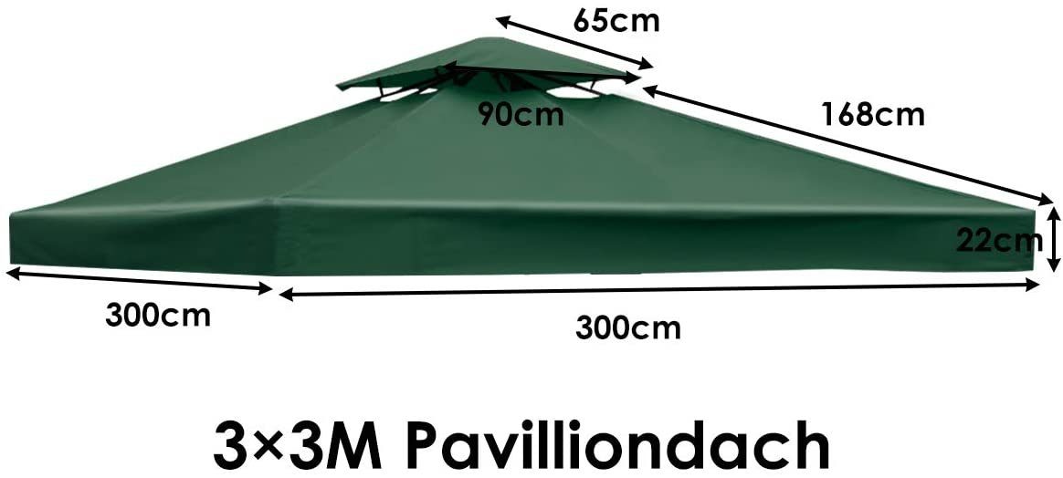 Dachplane Pavillon-Schutzhülle grün Pavillon COSTWAY für