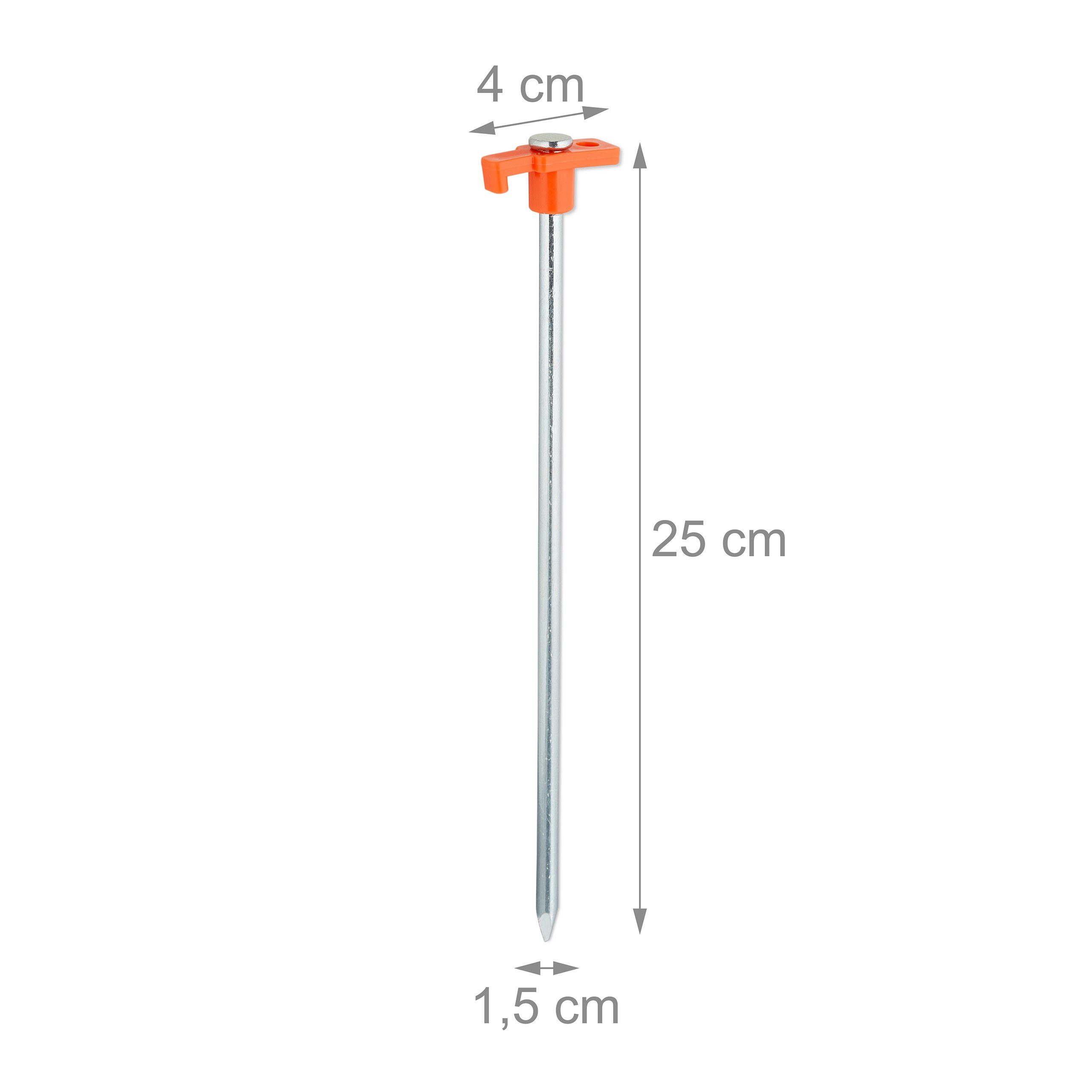 relaxdays Zelthering Felsbodenhering 10er Set, (10-St), orange – Bild 4 von 5