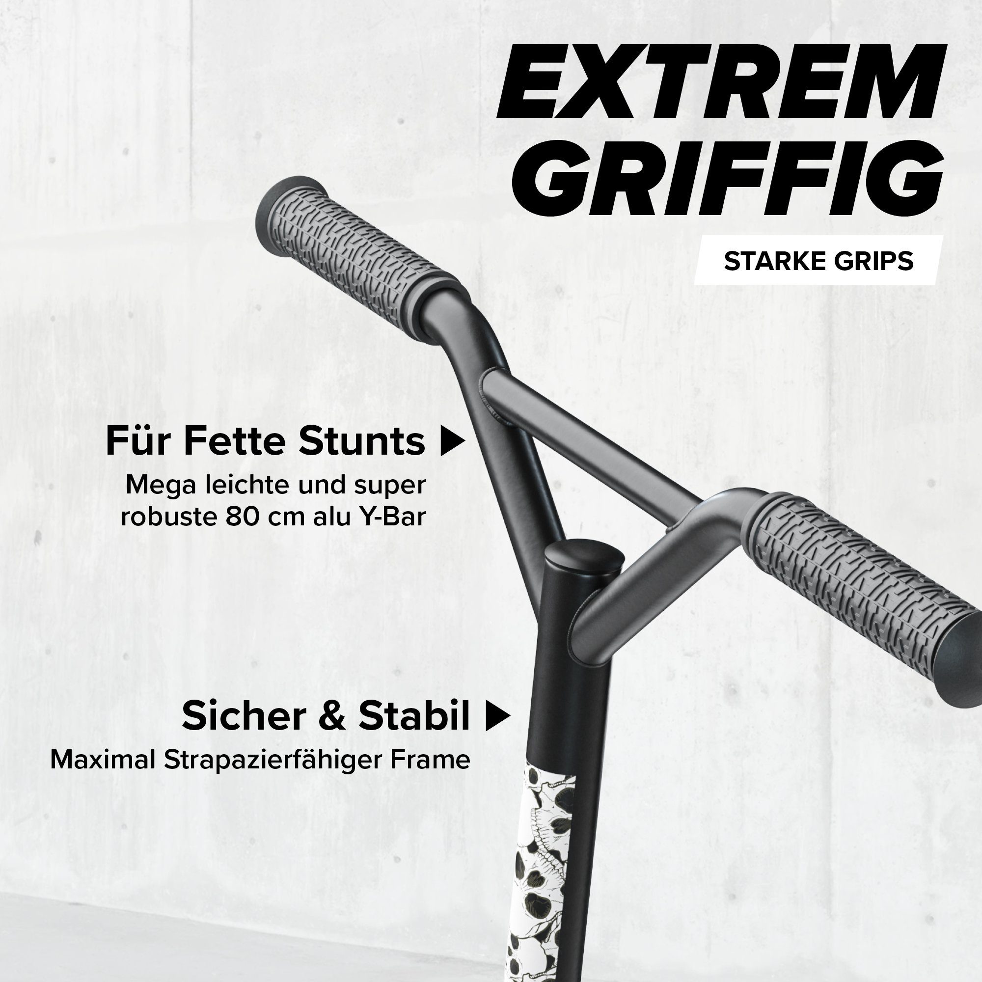 Apollo Stuntscooter Stunt Scooter Kinder Freestyle Kickscooter Genius Pro, Kinderroller Trick Roller Kinder und Erwachsene