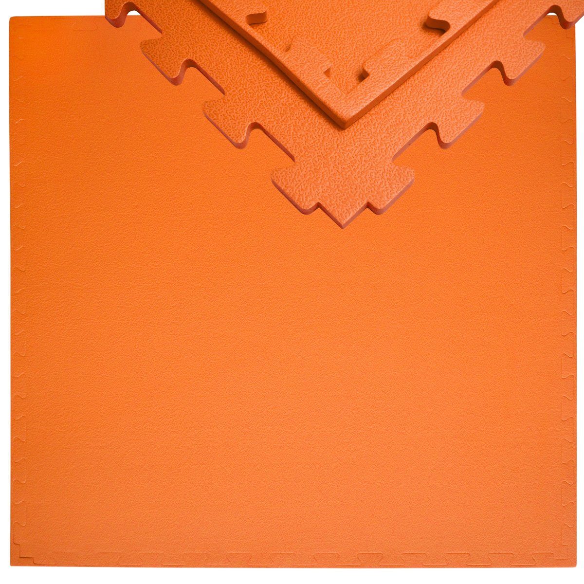 Sportmatte Rand Trainingsmatte Puzzlematte eyepower + Orange 90x90x1,2cm, Yoga-Matte Fitnessmatte