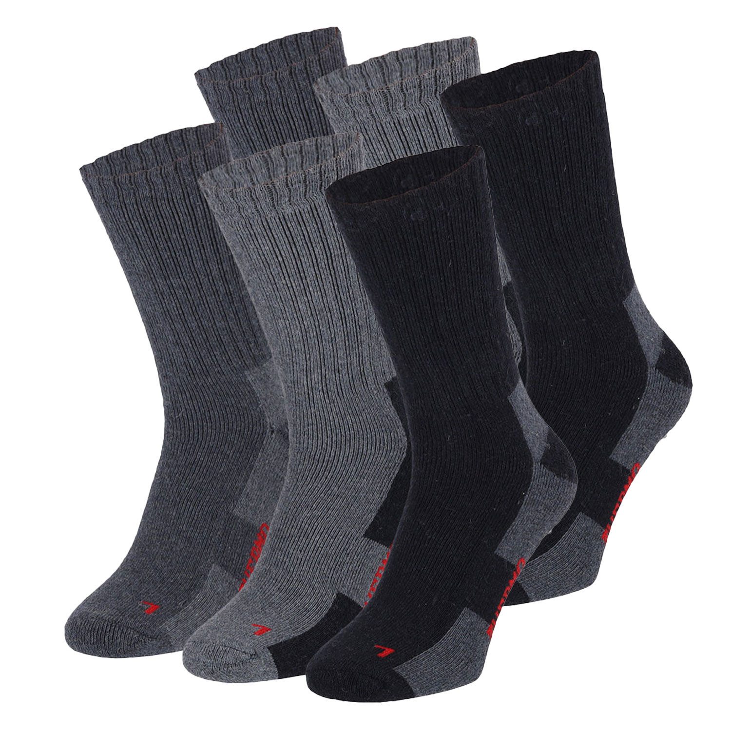 Apollo Socken Thermo (6-Paar) Wollmischung, Frottee, strapazierfähig, 6 Paar