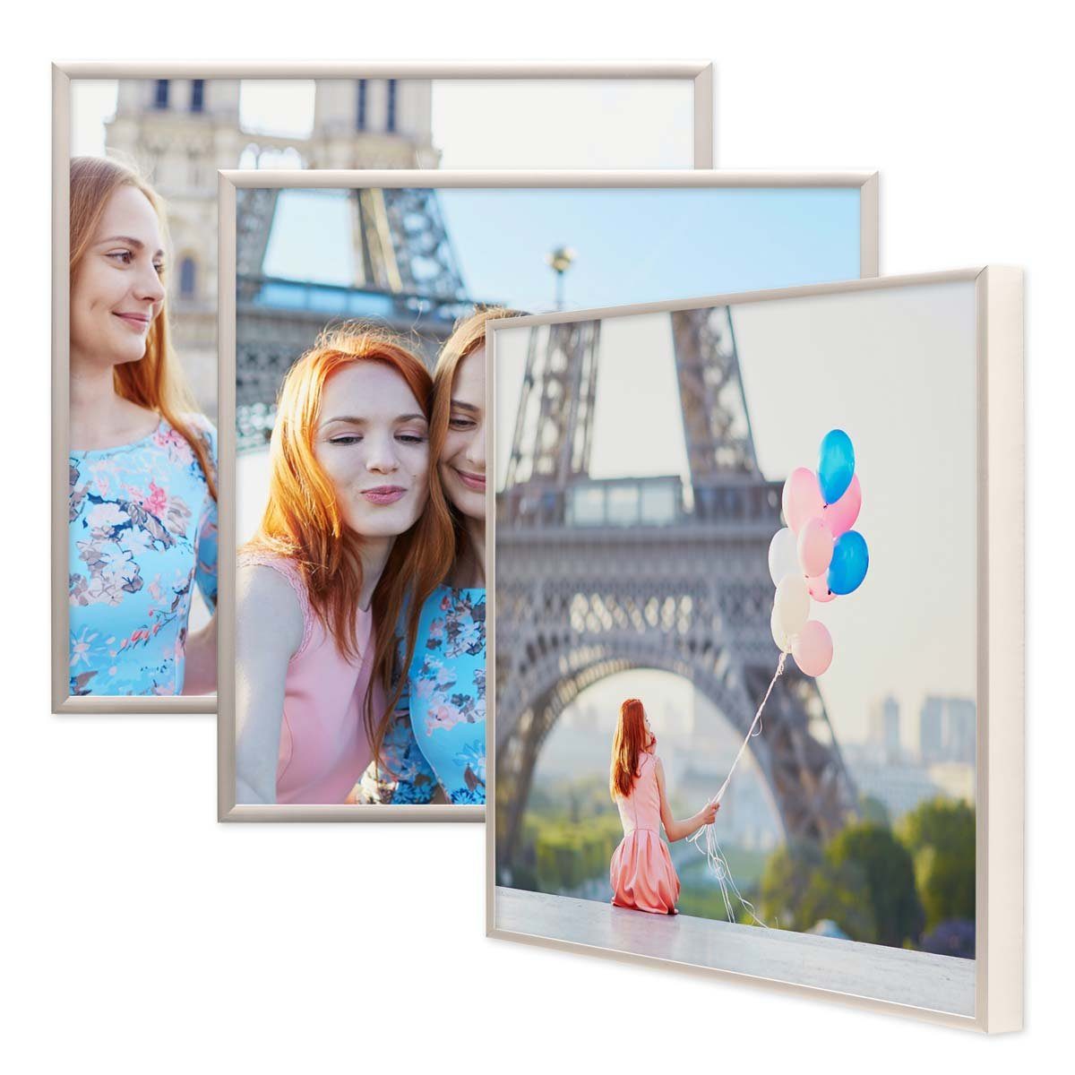PHOTOLINI Bilderrahmen 3er Set Aluminium Modern günstig online kaufen