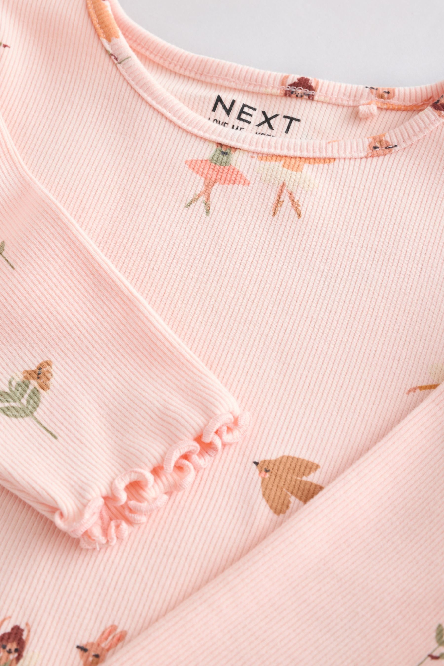 Next Leggings Geripptes Langarm-T-Shirt (1-tlg)