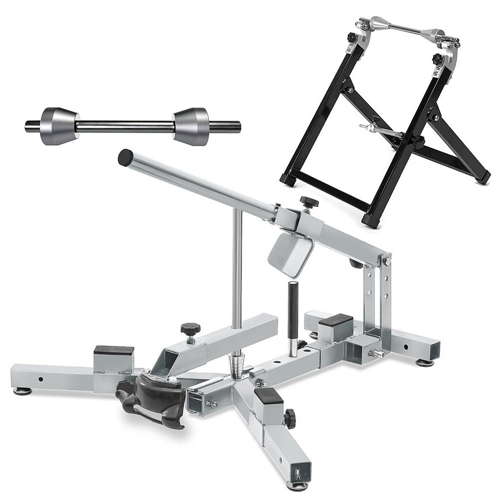 ConStands Reifenmontagemaschine Reifenmontiergerät 12-21" Set mit Wuchtbock passend für Motorradreifen