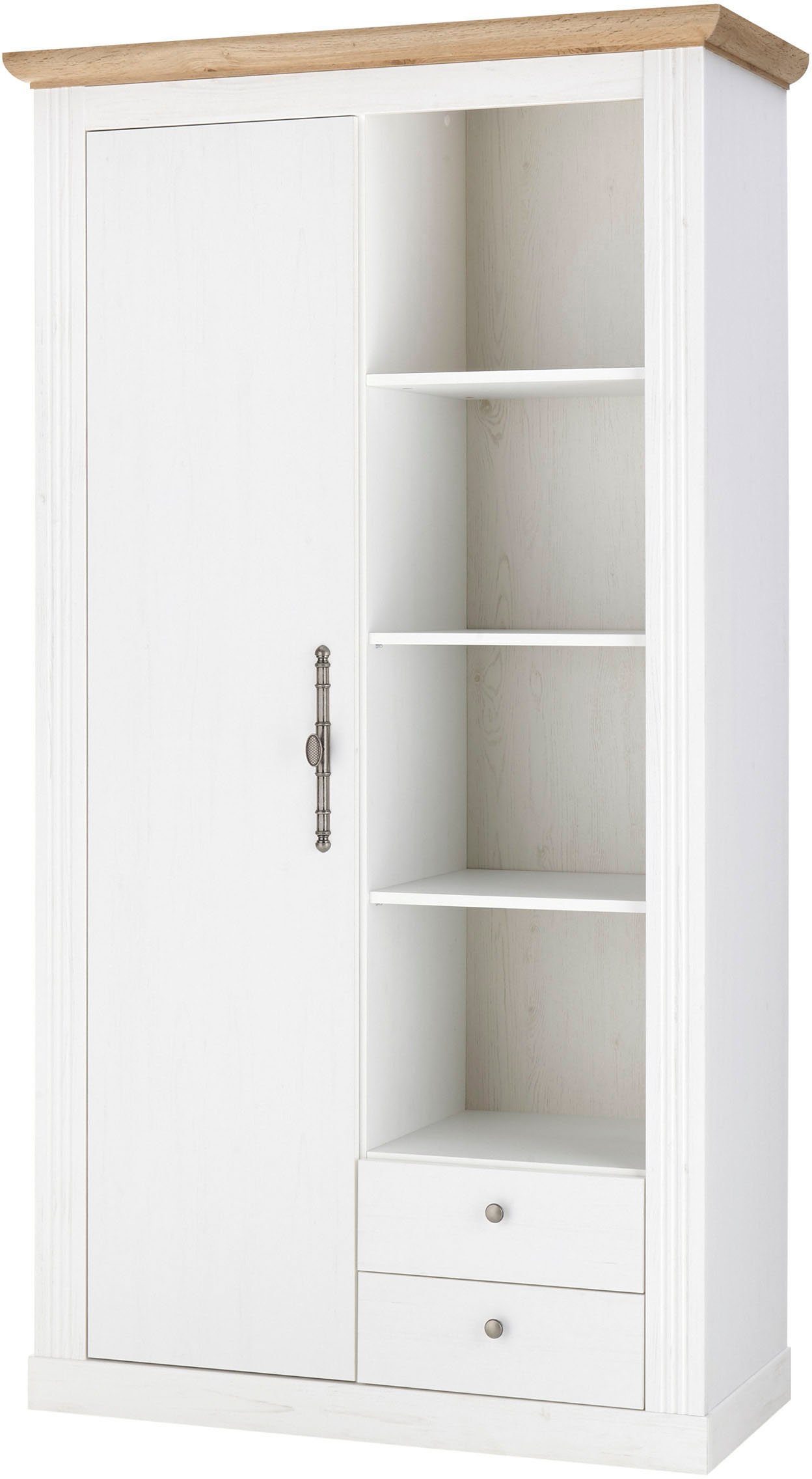 Home affaire Stauraumschrank WESTMINSTER Breite ca. 108 cm Pinie Weiss Dekor