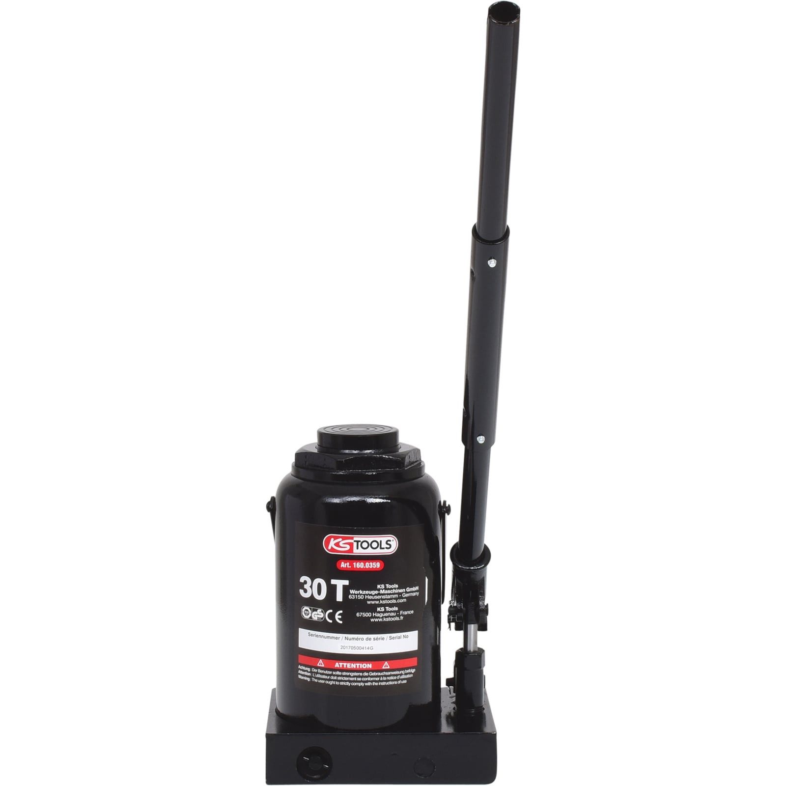 KS Tools Wagenheber KS TOOLS Hydraulischer Flaschenwagenheber 30 t - 160.0359