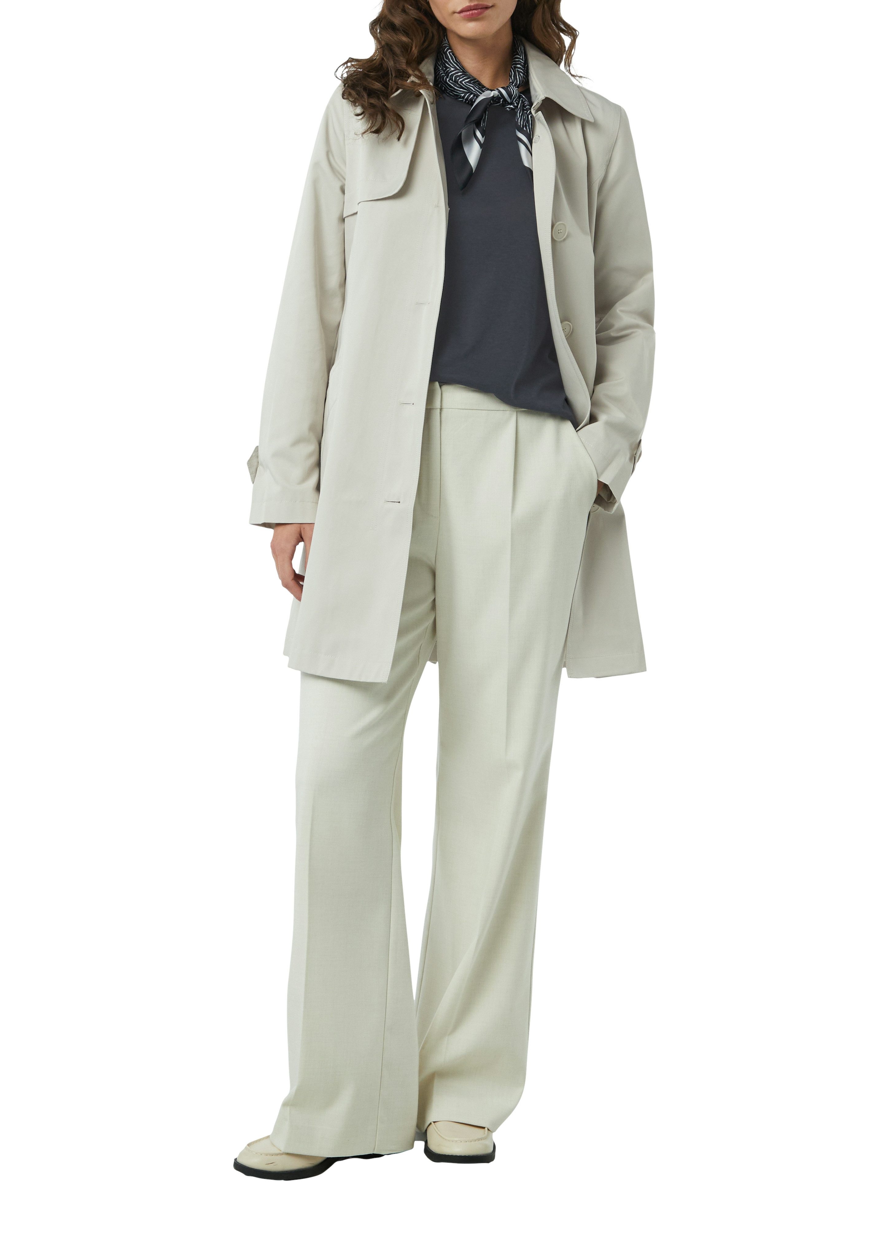 comma Kurzarmshirt aus Strick mit Rippdetails günstig online kaufen