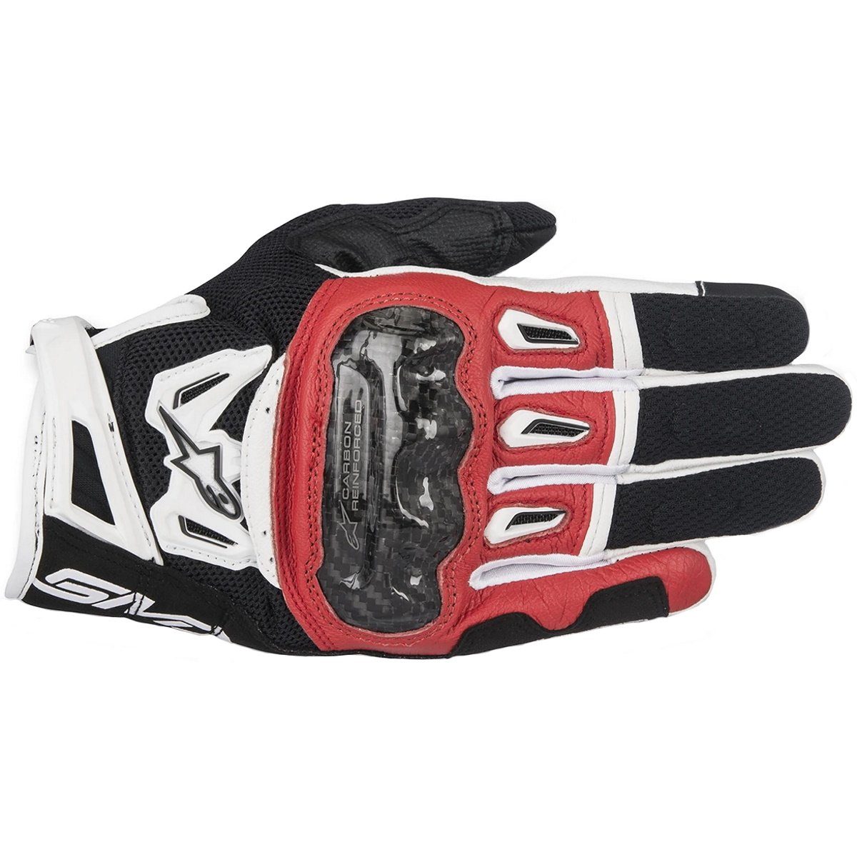 Alpinestars Motorradhandschuhe Alpinestars SMX-2 Air Carbon V2 Sporthandschuh schwarz/rot/weiß 3XL atmungsaktiv
