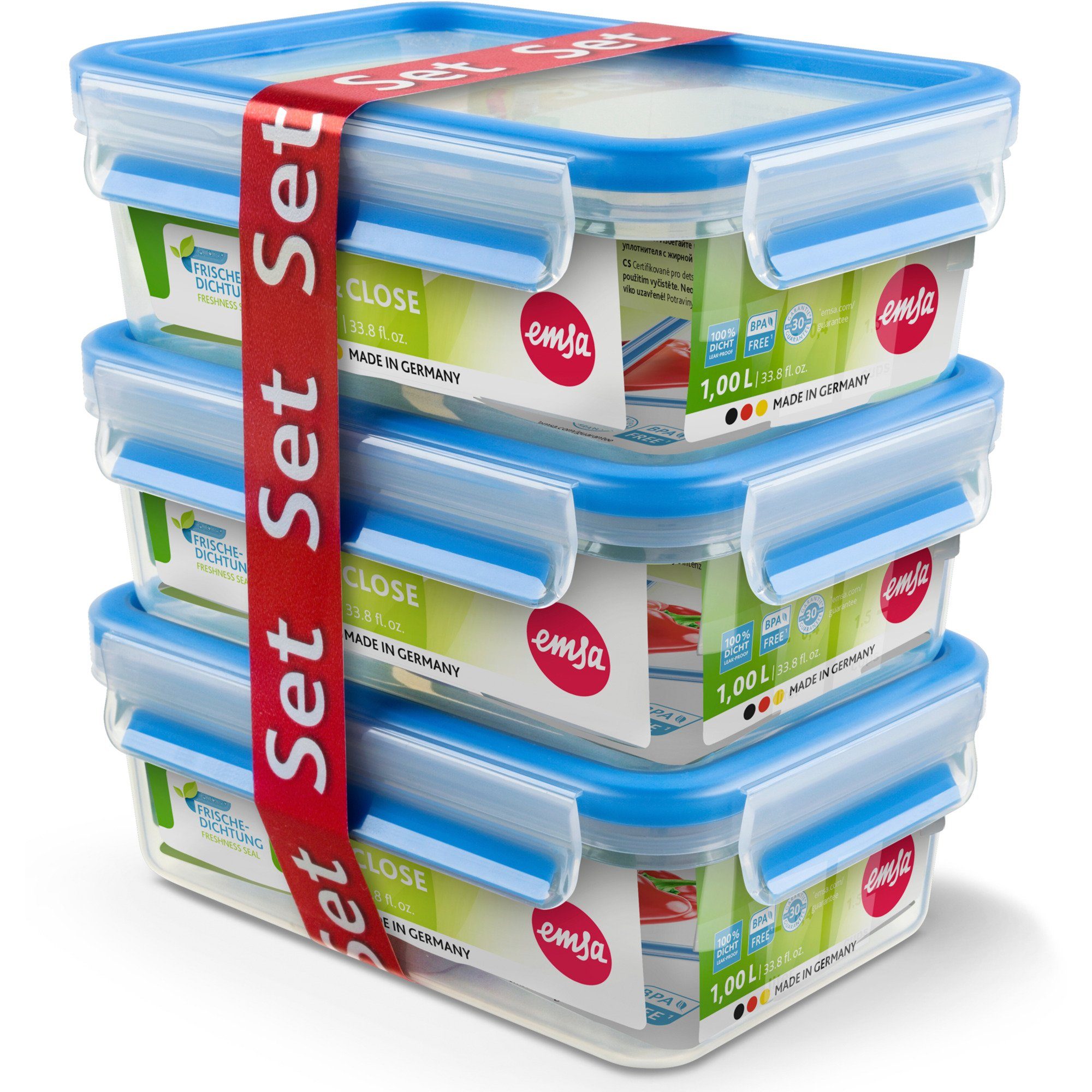 Emsa Lunchbox Emsa CLIP & CLOSE Frischhaltedosen 1,0 Liter