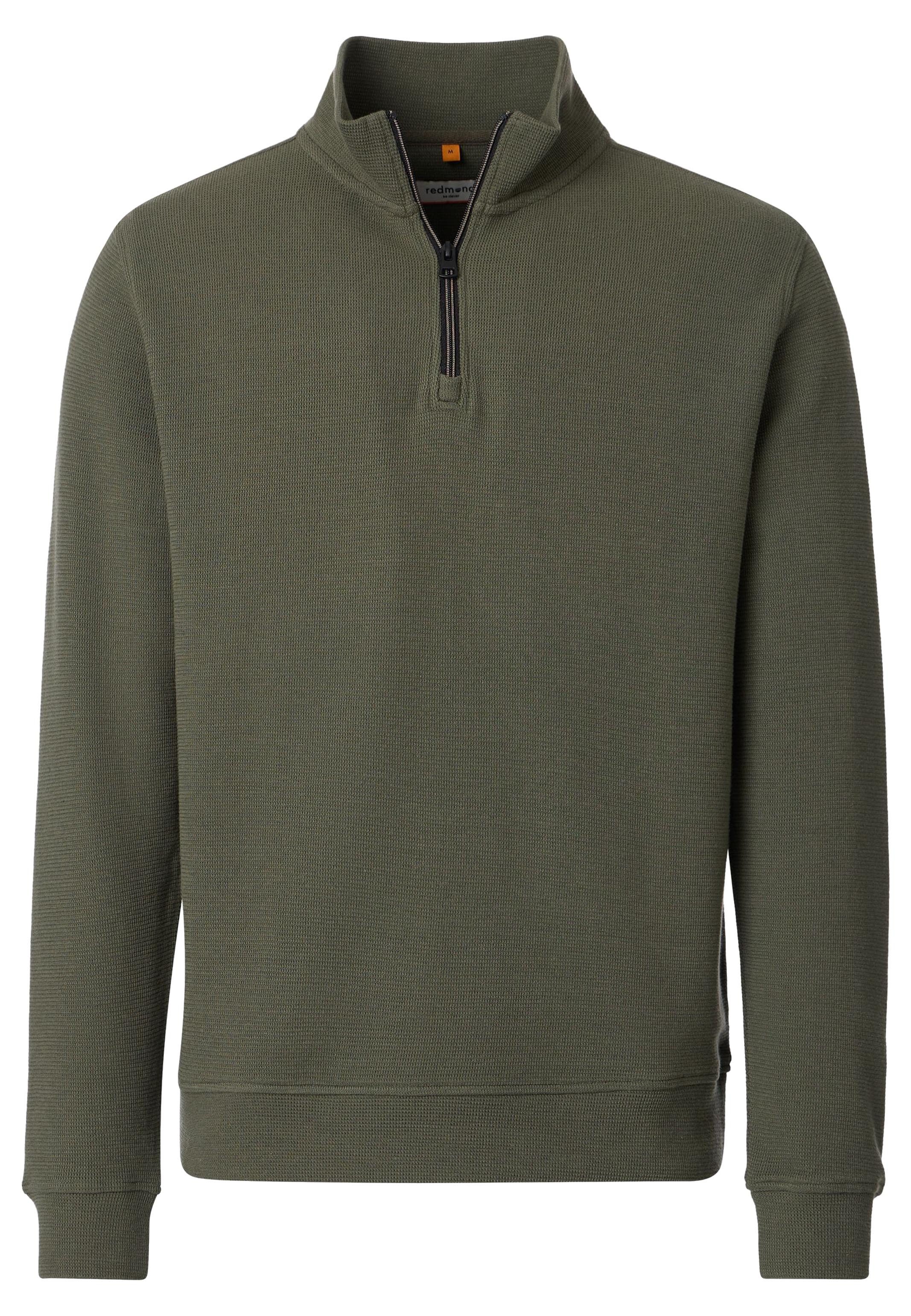 Redmond Strickpullover Basic (1-tlg) Troyer - Baumwolle - Atmungsaktiv - Troyer Kragen, sportlicher Stil