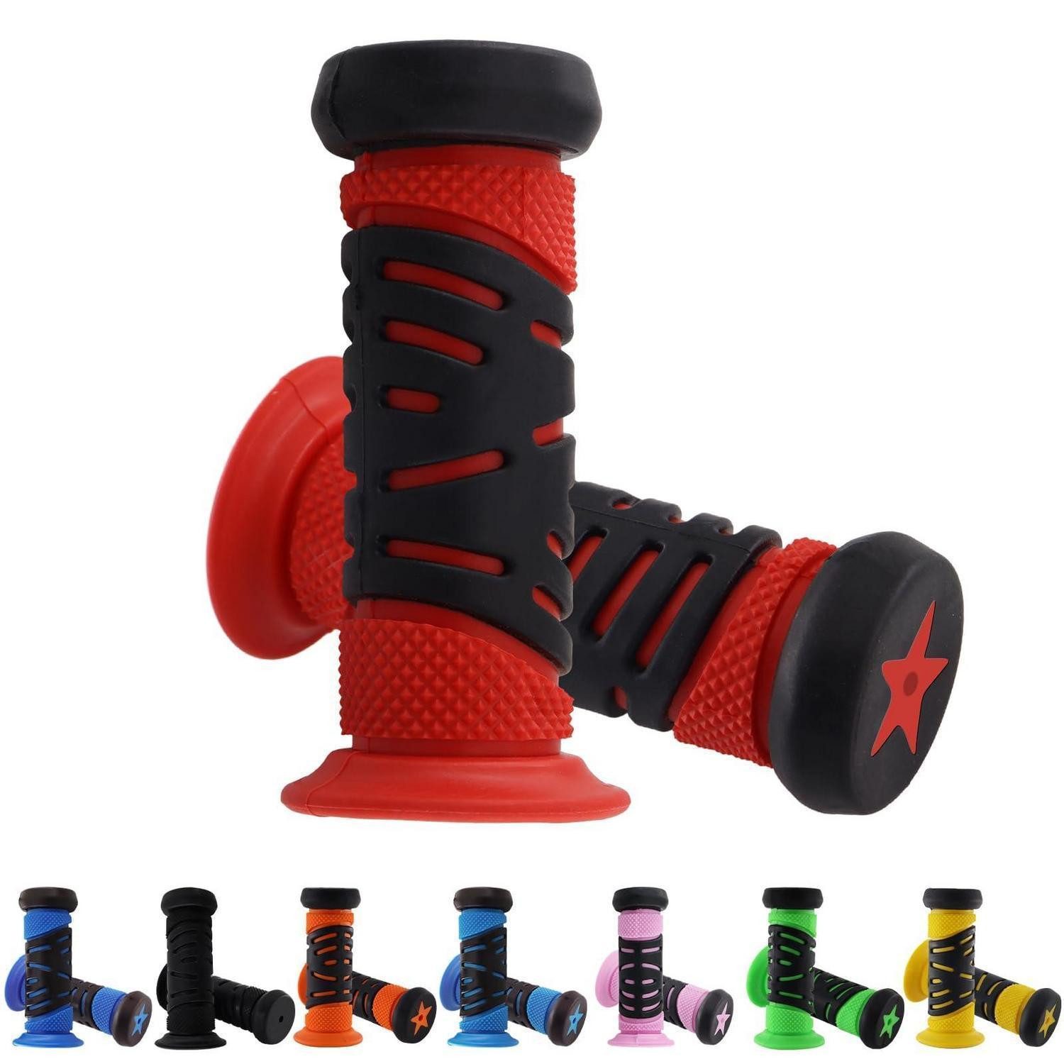 LuxusKollektion Fahrradlenker Fahrradgriffe Kinder Gummi 22mm 95mm Prallschutz Laufrad Rot