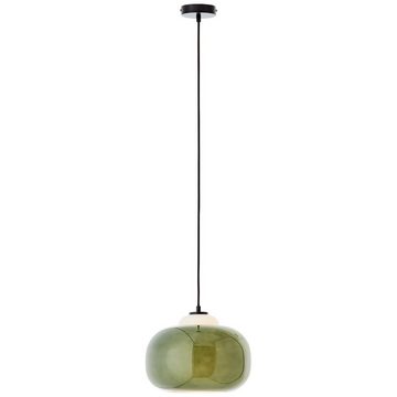 Lightbox Hängeleuchten, ohne Leuchtmittel, Retro-Chic Pendelleuchte, Ø 30 cm, E27, kürzbar, Glasschirm, grün
