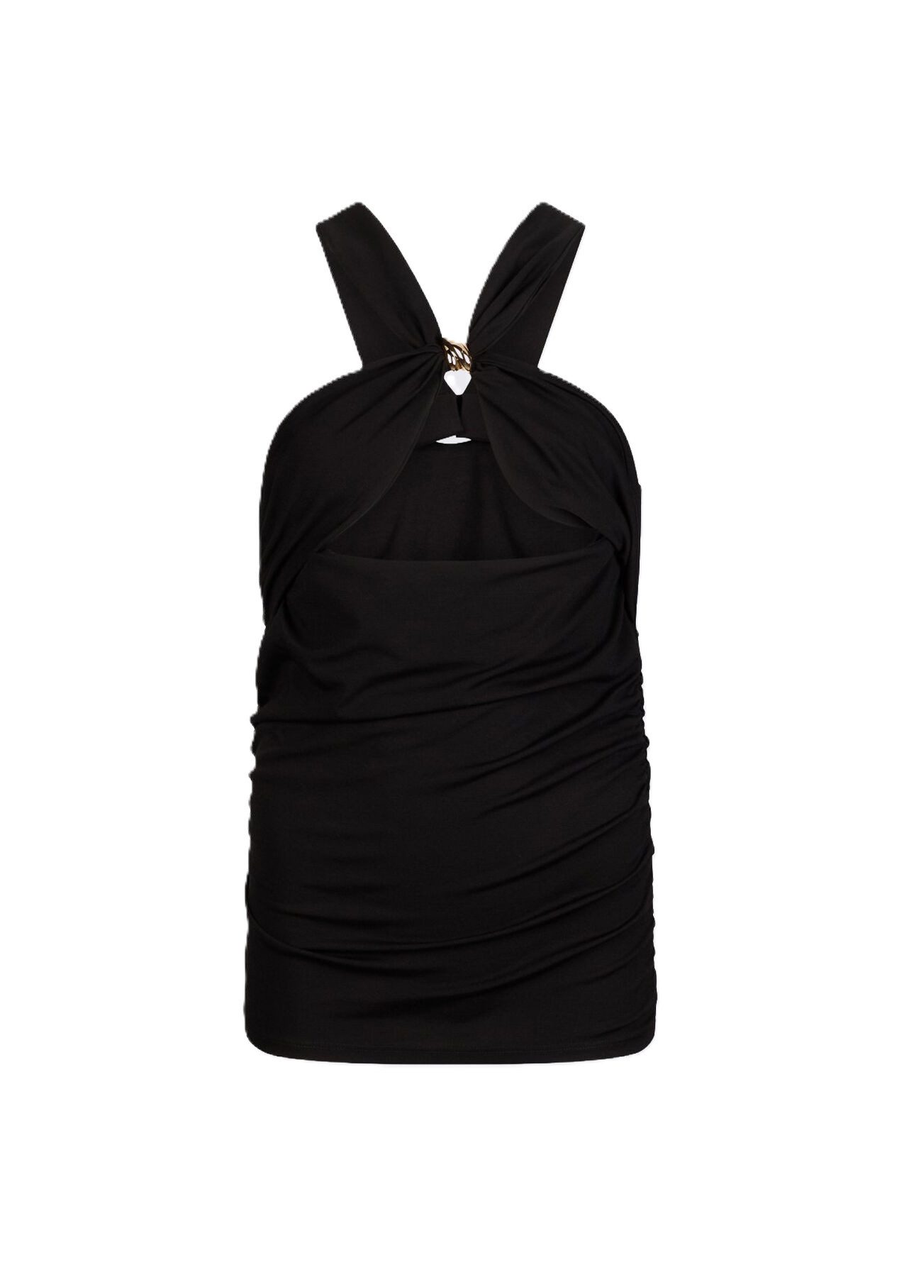 Liu Jo Neckholdertop - Top Damen - Jerseytop - schwarzes Neckholder-Top - elegant