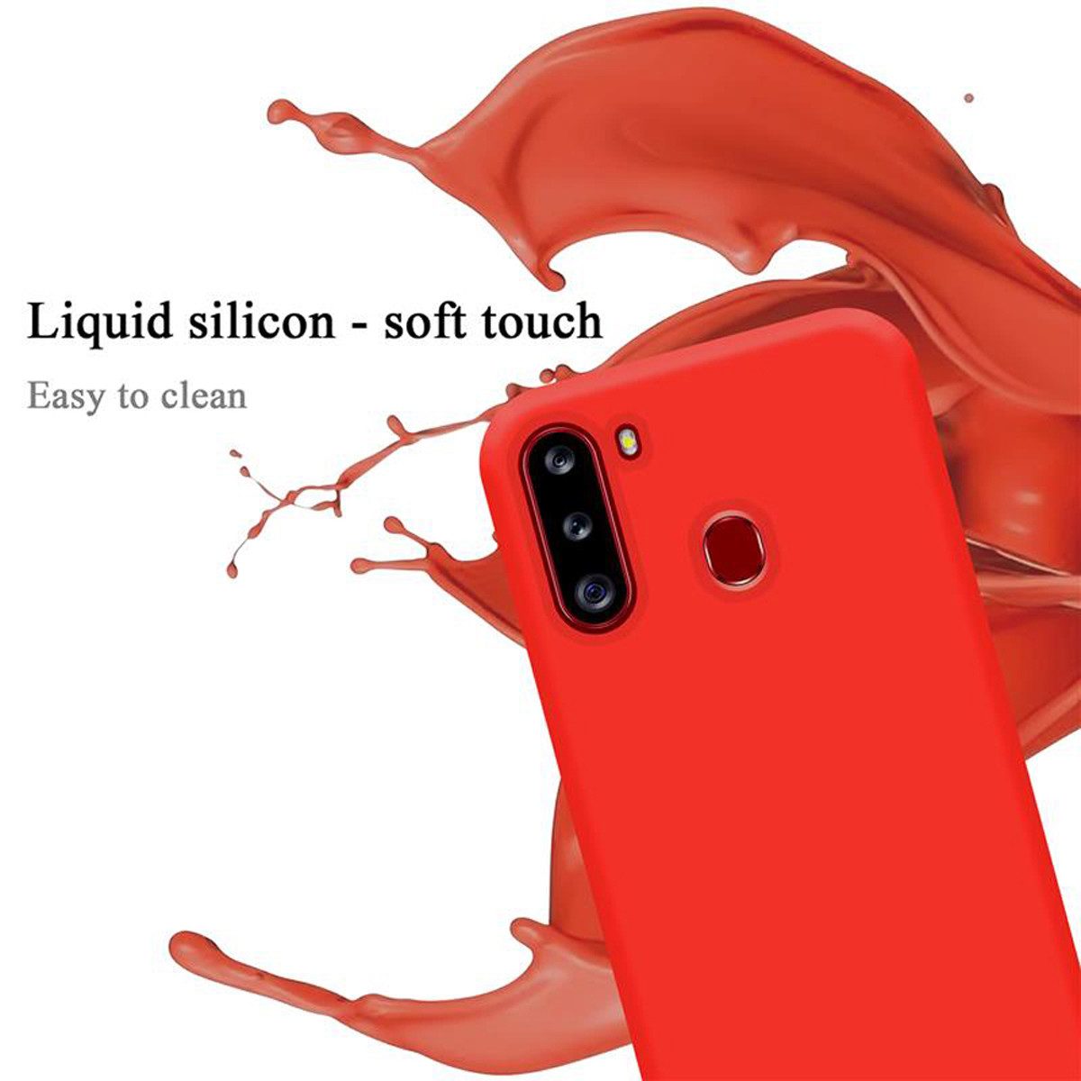 Cadorabo Handyhülle für Samsung Galaxy A21 Hülle Samsung Galaxy A21, Flexible Hülle TPU Silikon Schutzhülle Back Cover Case