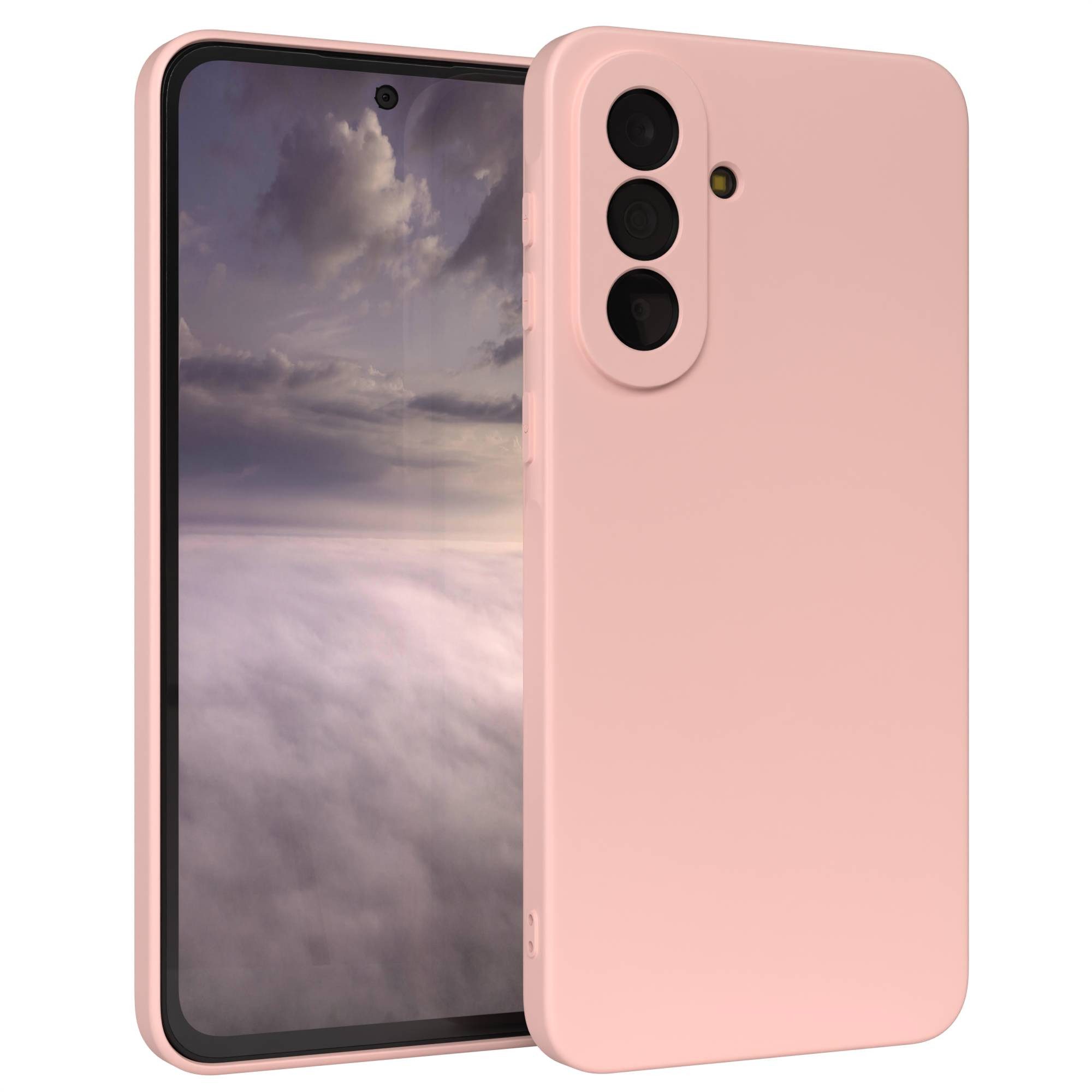 EAZY CASE Handyhülle TPU Hülle für Samsung Galaxy A37 6,7 Zoll, Hülle mit Kameraschutz Bumper Case Silikonschutzhülle Rosa / Altrosa