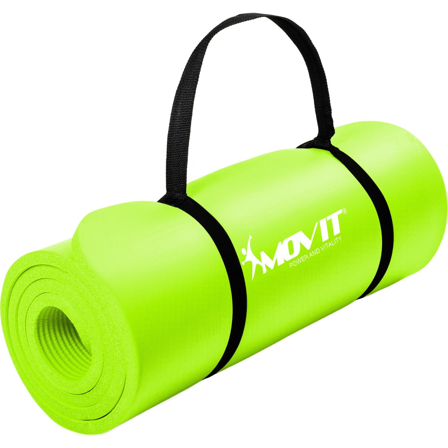 MOVIT Yogamatte XXL Pilates Gymnastikmatte, Yogamatte, Training (schadstoffgeprüft, mit Verschlussband), 190x100x1,5cm oder 190x60x1,5cm oder 183x60x1,0cm, Größen-, Farbwahl