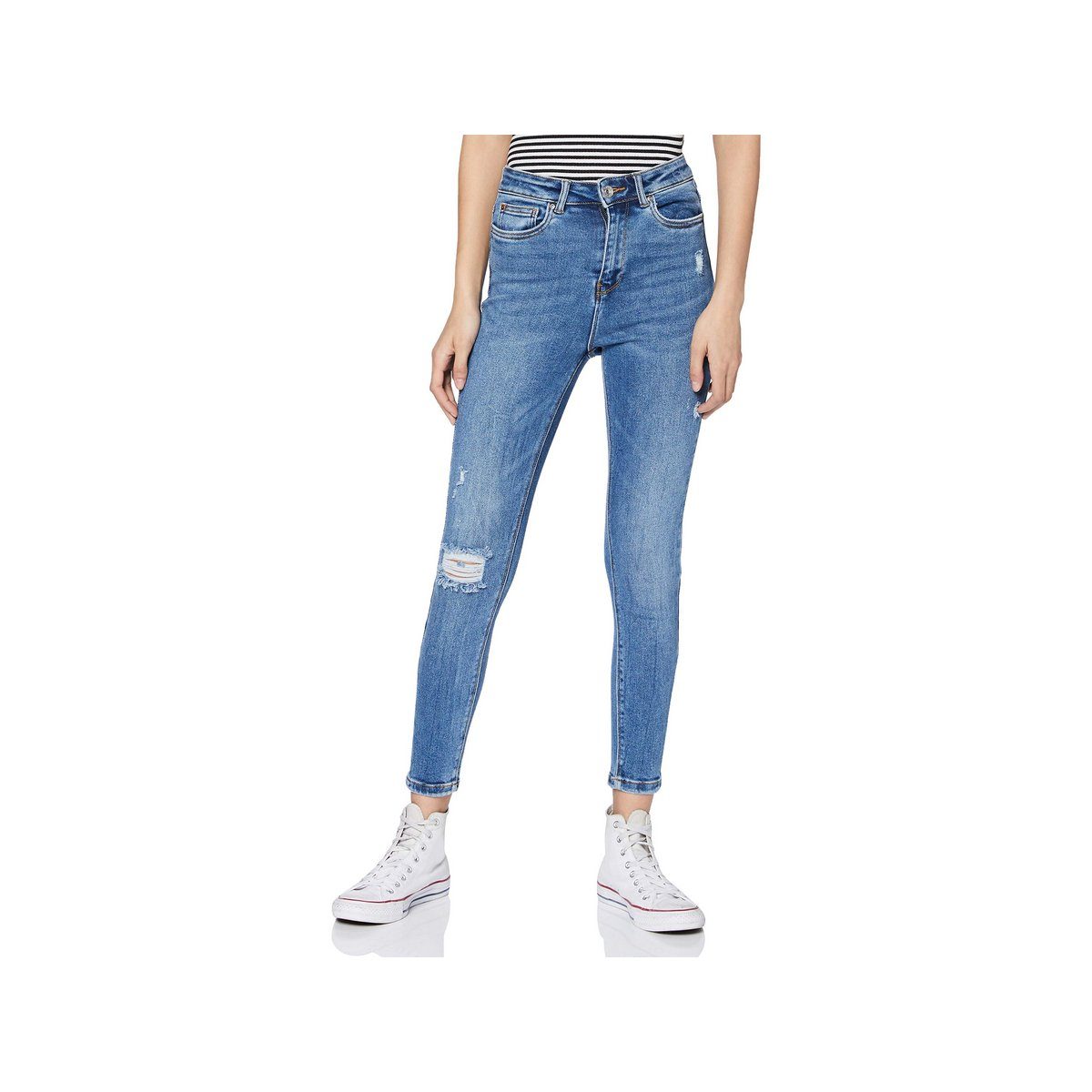 ONLY 5-Pocket-Jeans mittel-blau regular (1-tlg) | Straight-Fit Jeans