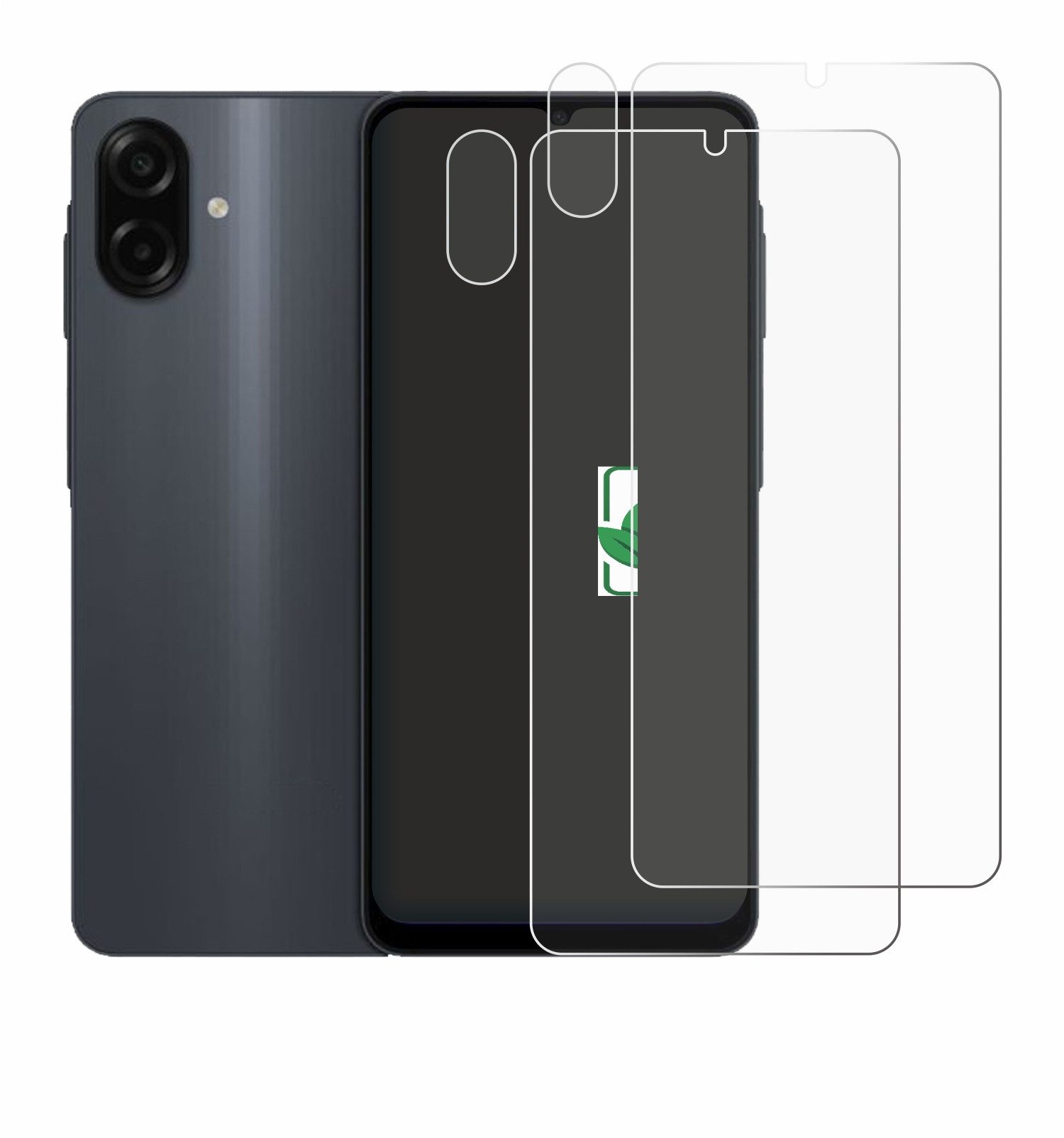 ScreenLeaf Displayschutzfolie Schutzfolie für Samsung Galaxy A07 (Display+Kamera), 2 Stück, Displayschutz Schutz Folie Klar Transparent