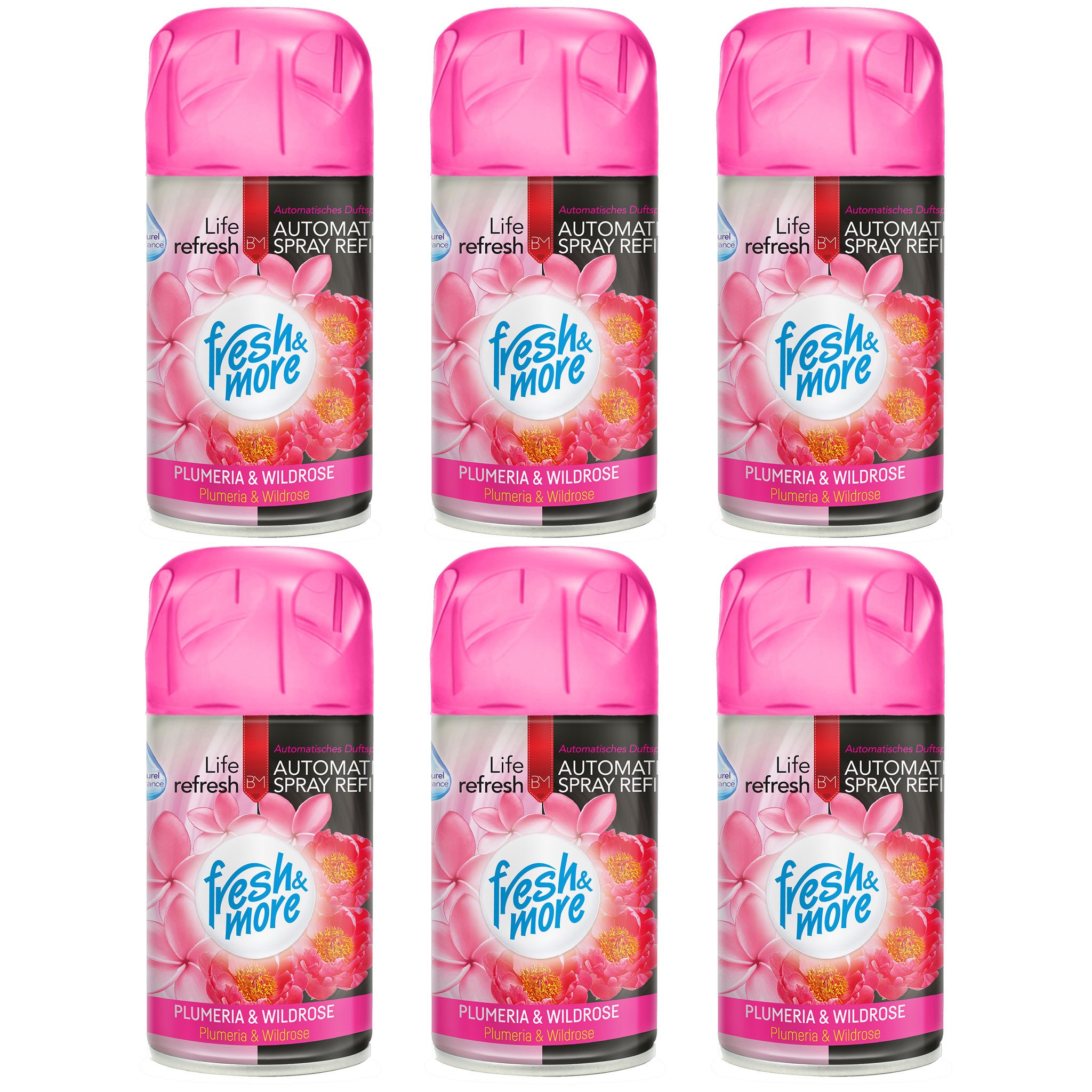 fresh & more Raumduft Lufterfrischer Nachfüller (6er Pack, 6-St., 250ml)