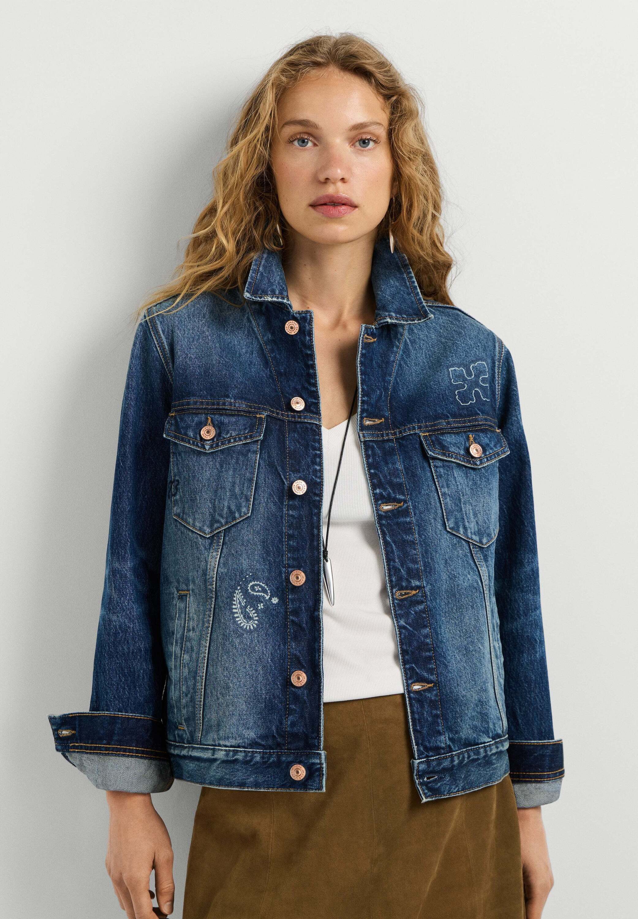 Pepe Jeans Jeansjacke Jeansjacke CRESCENT TRUCKER JACKET BANDANA