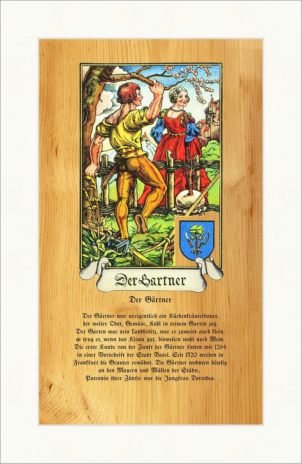 ᐅ Kunstdruck Der Gartner Botanik Zunft Jungfrau Dorothea Gärtner Flora
