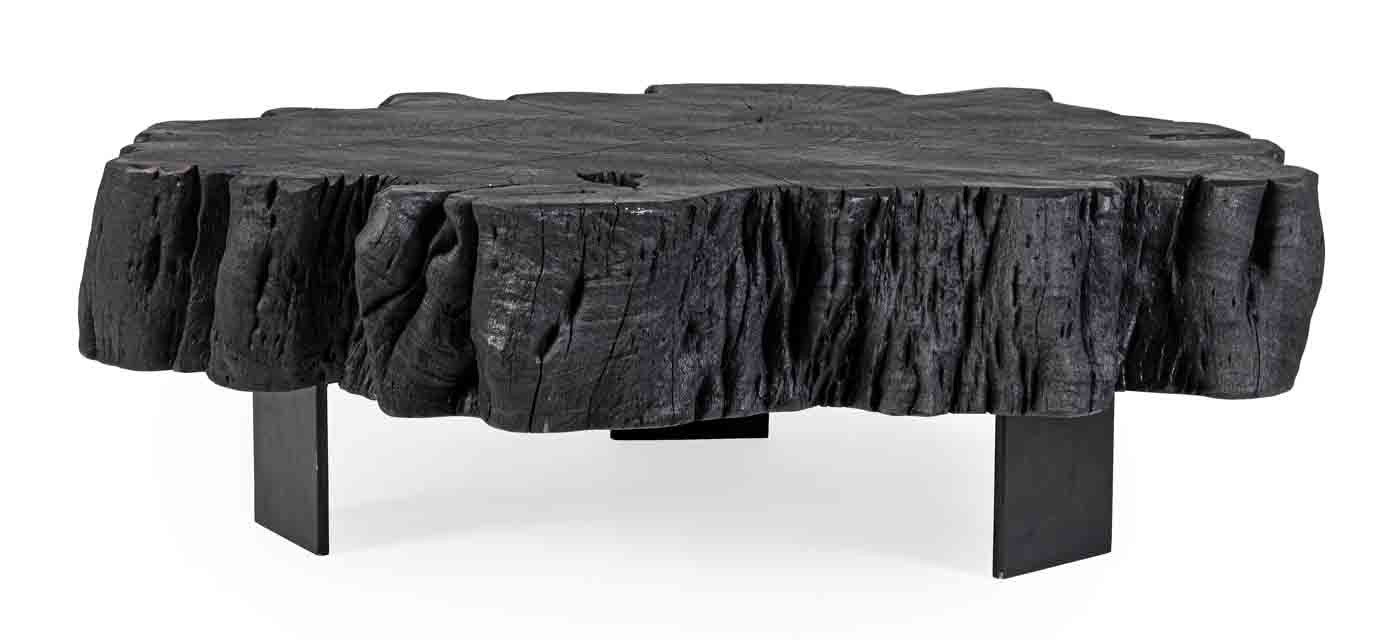 Bizzotto Couchtisch Keval aus Akazienholz, Schwarz günstig online kaufen