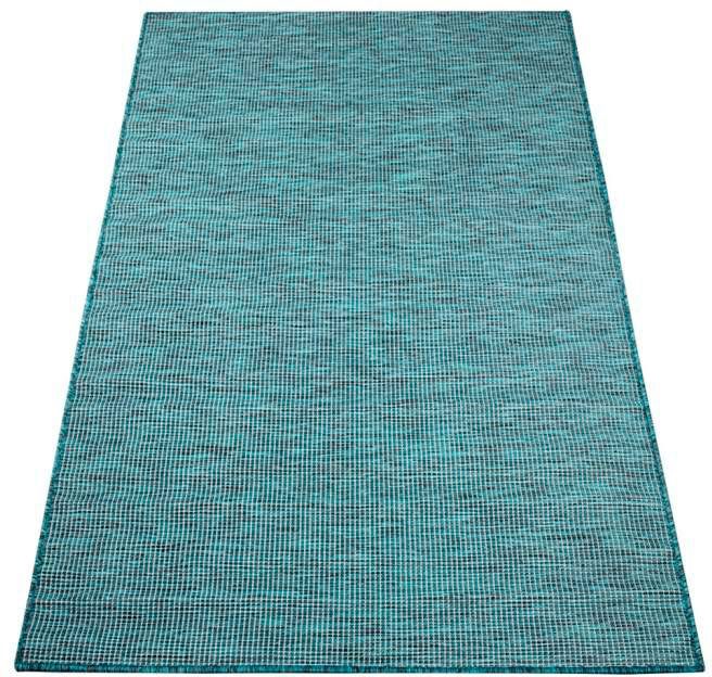 Teppich Palm, gewebt Balkon, Küche, City, rechteckig, Wetterfest mm, flach für blau Terrasse, 5 & Höhe: Carpet UV-beständig