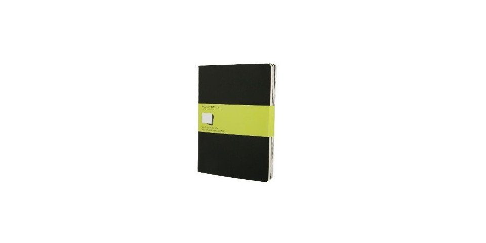 MOLESKINE Notizbuch Moleskine Cahier XL, blanko, schwarz, 3er-Set | Notizbücher