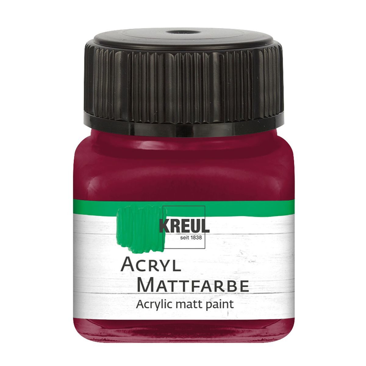 C. KREUL Acrylfarbe KREUL Acryl Mattfarbe weinrot 20ml Glas