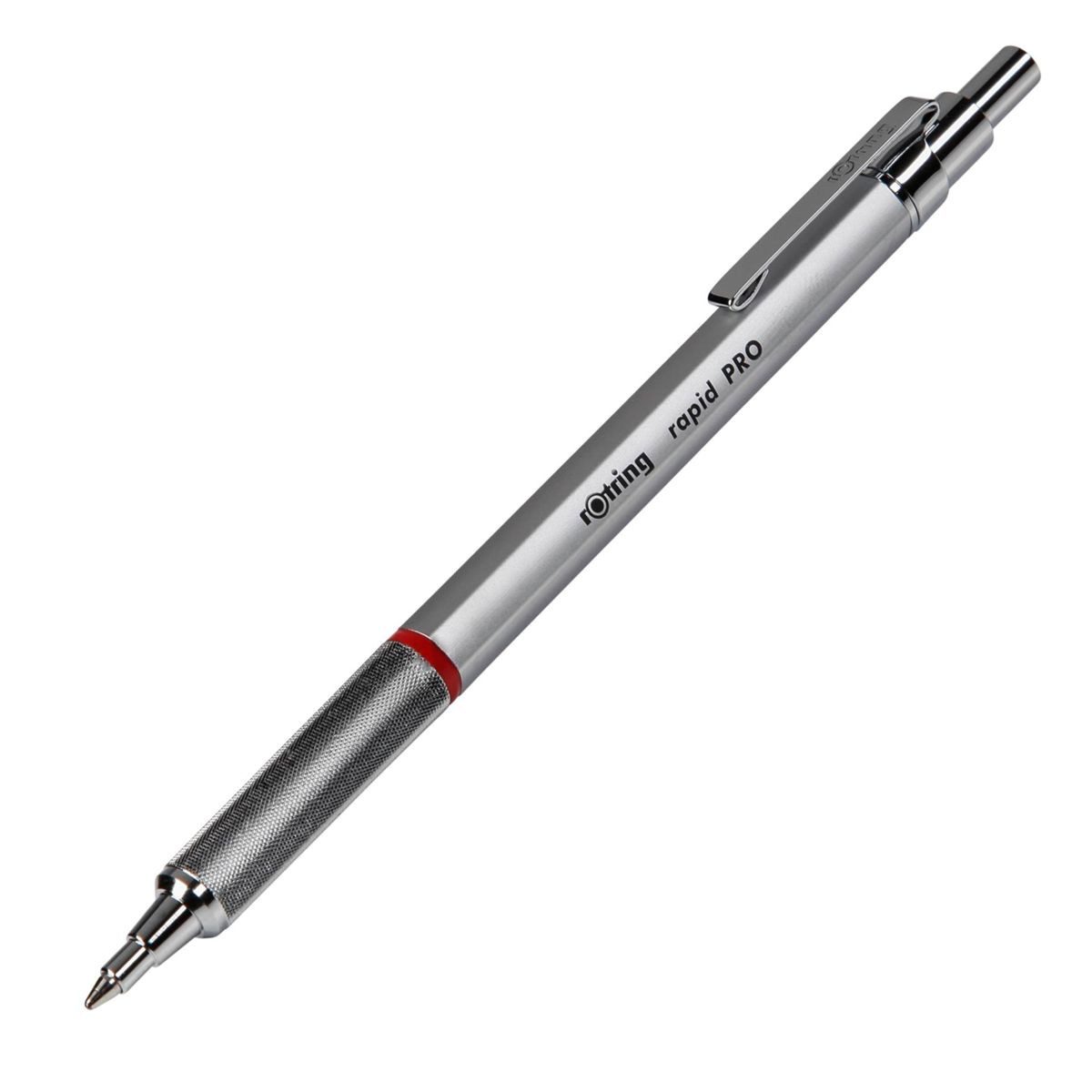 Kugelschreiber Rapid Pro Kugelschreiber Chrom mit Mine M-Blau