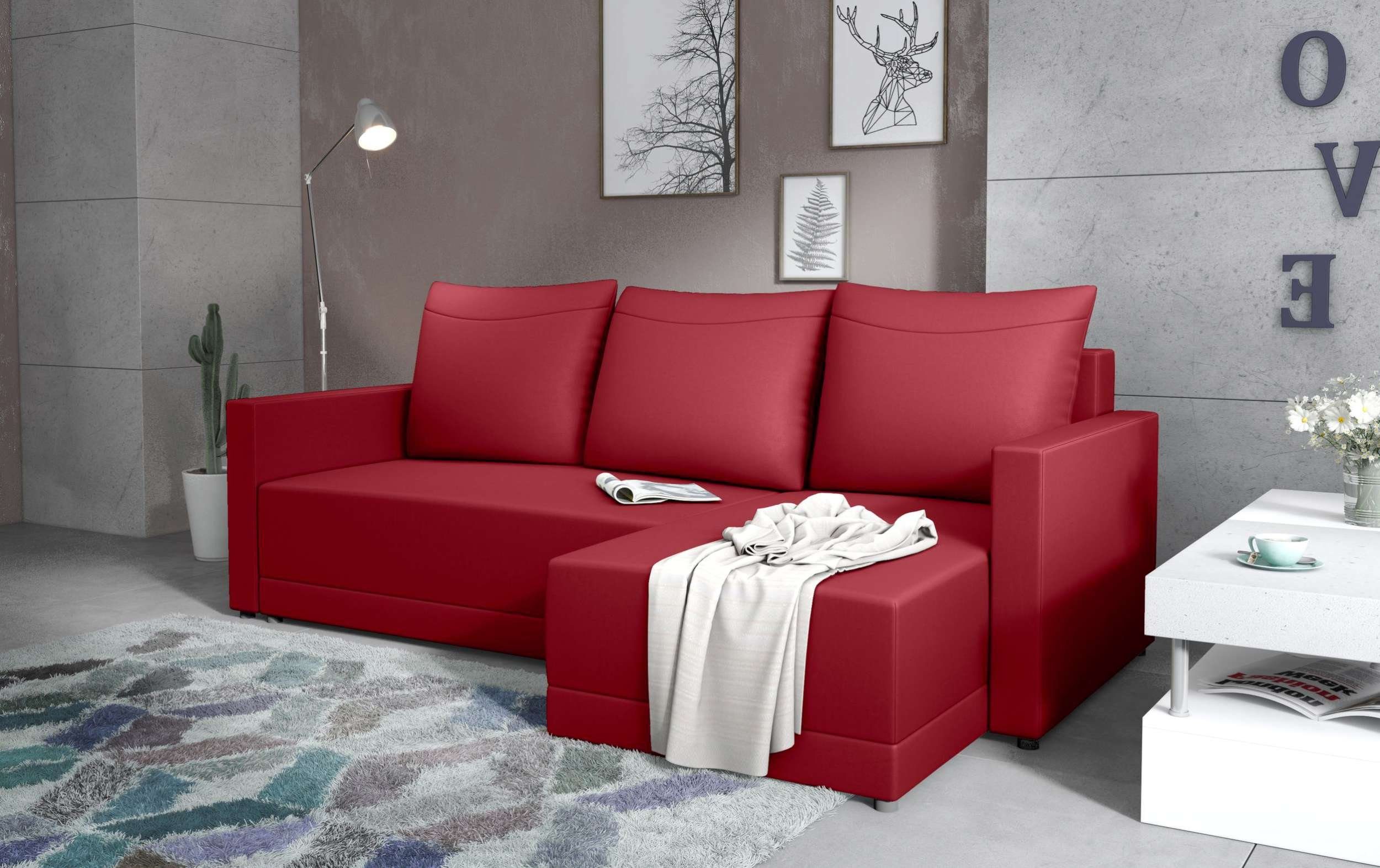 99rooms Ecksofa Tanita, L-Form, Eckcouch, mit Bettfunktion, Bettkasten, Ottomane links oder rechts bestellbar