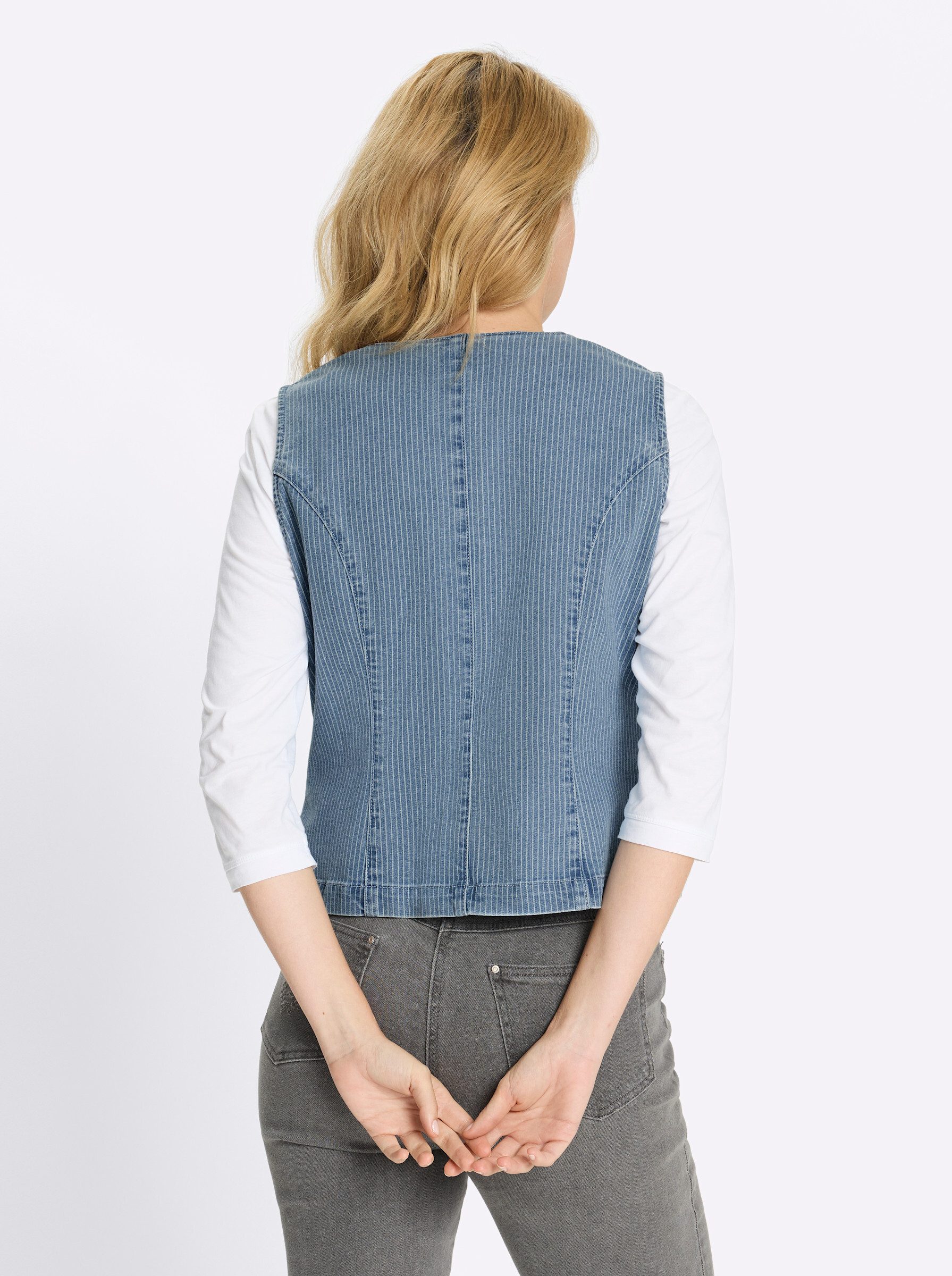 Sieh an! Jerseyweste Jeans-Weste günstig online kaufen