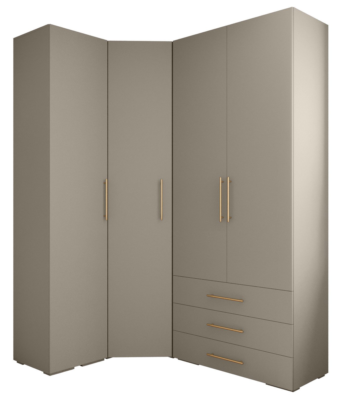 ABIKS MÖBEL Kompaktgarderobe INOVA 3 SATZ 6 Möbelset, Garderobe mit Kleiderstange und Regalen