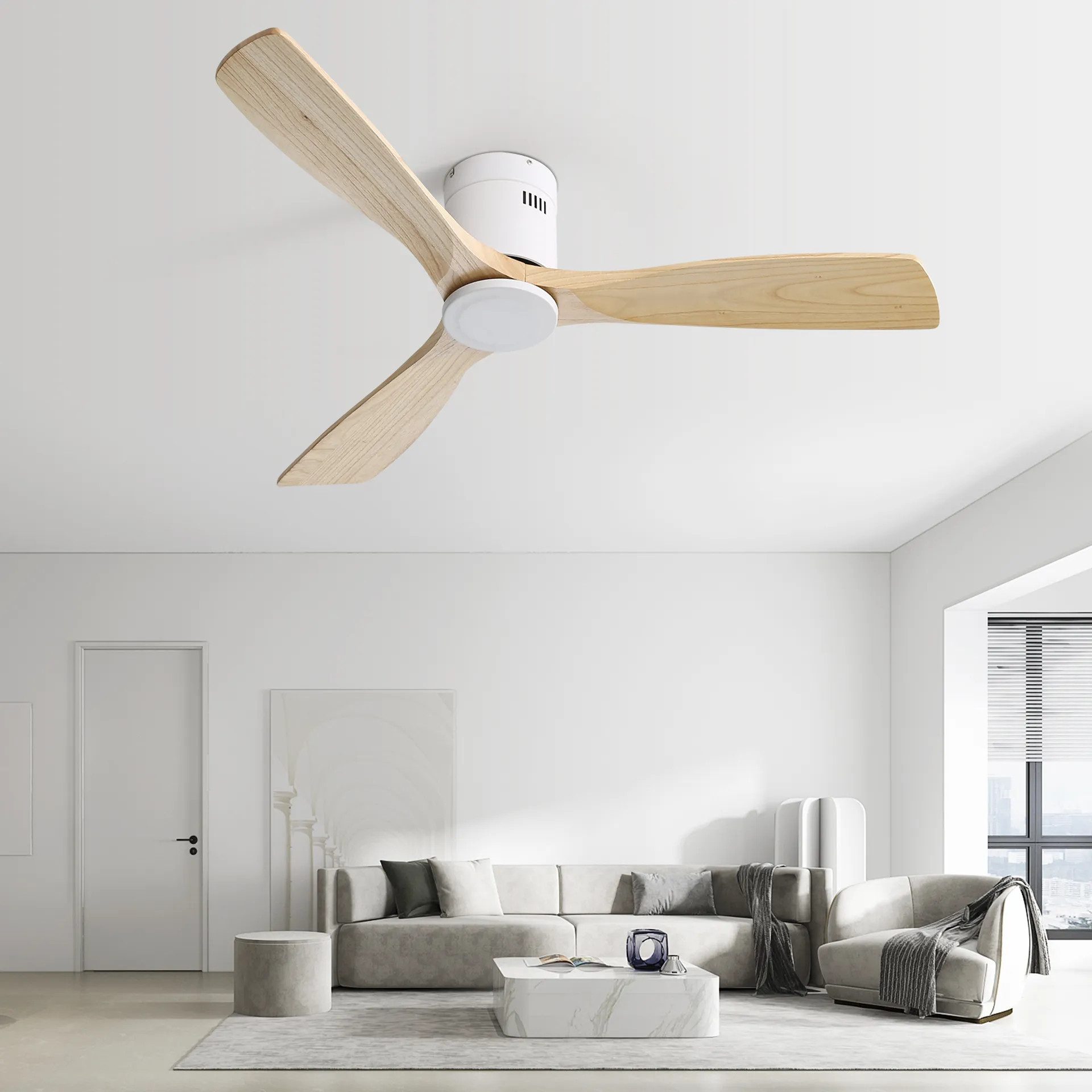 BlingBin Deckenventilator Holz Ventilator mit Beleuchtung günstig online kaufen