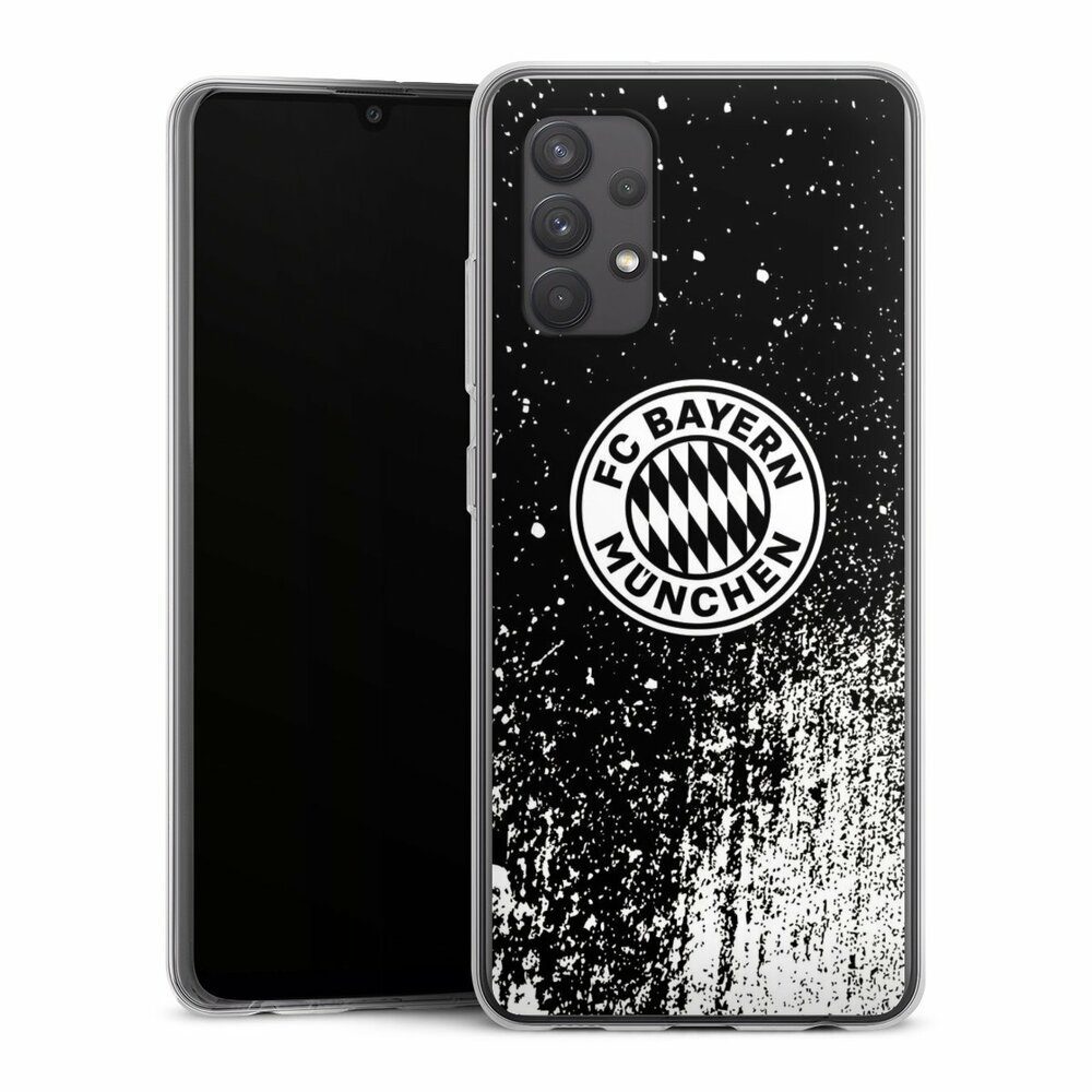 Handyhülle FC Bayern München Offizielles Lizenzprodukt FCB Splatter Schwarz - FCB