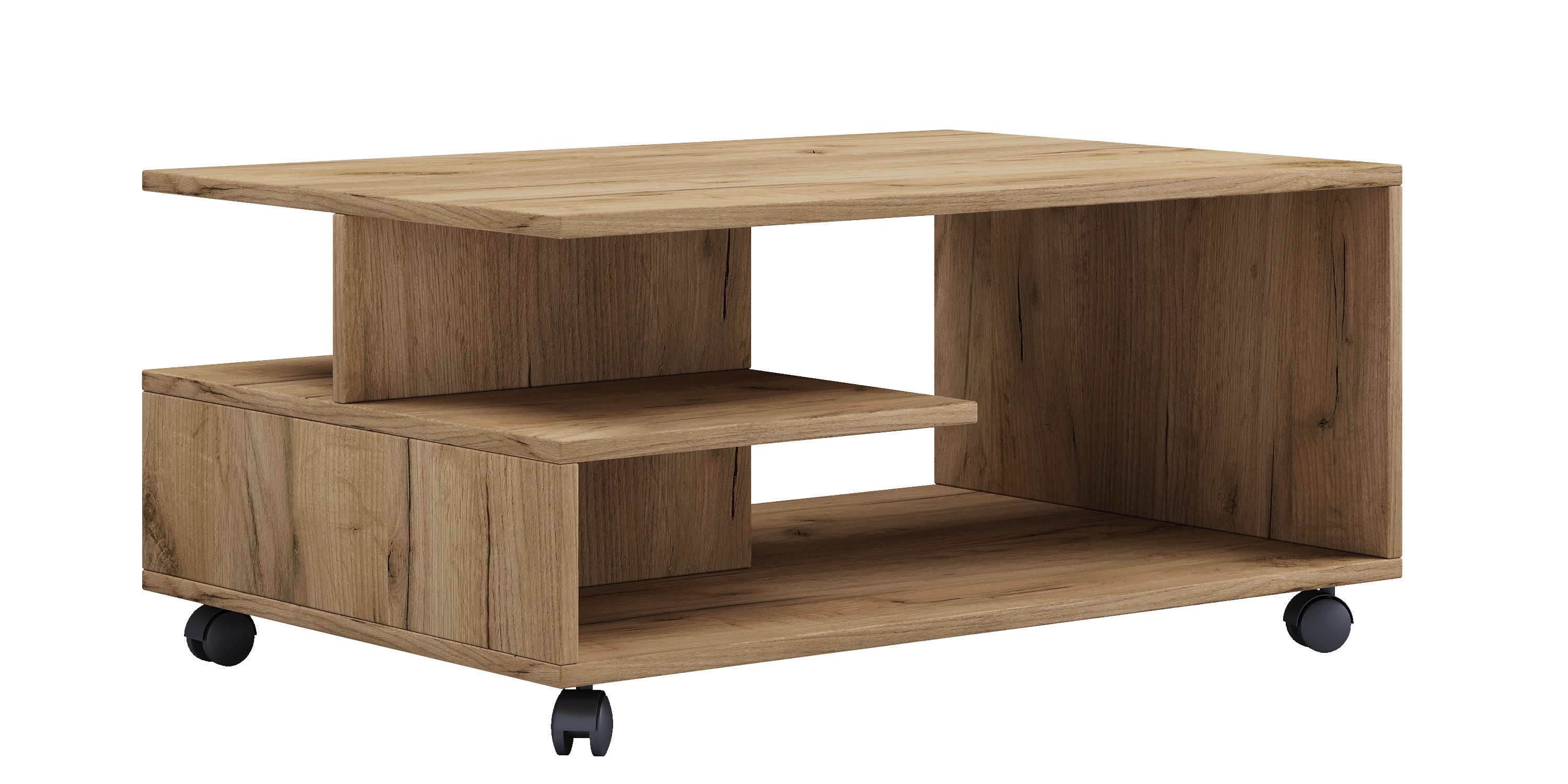 VCM Couchtisch Holz Sofatisch Couchtisch Rollen günstig online kaufen
