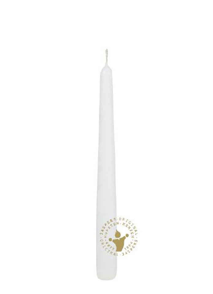Jaspers Kerzen Spitzkerze Spitzkerzen weiß 250 x 24 mm, 4 Stück