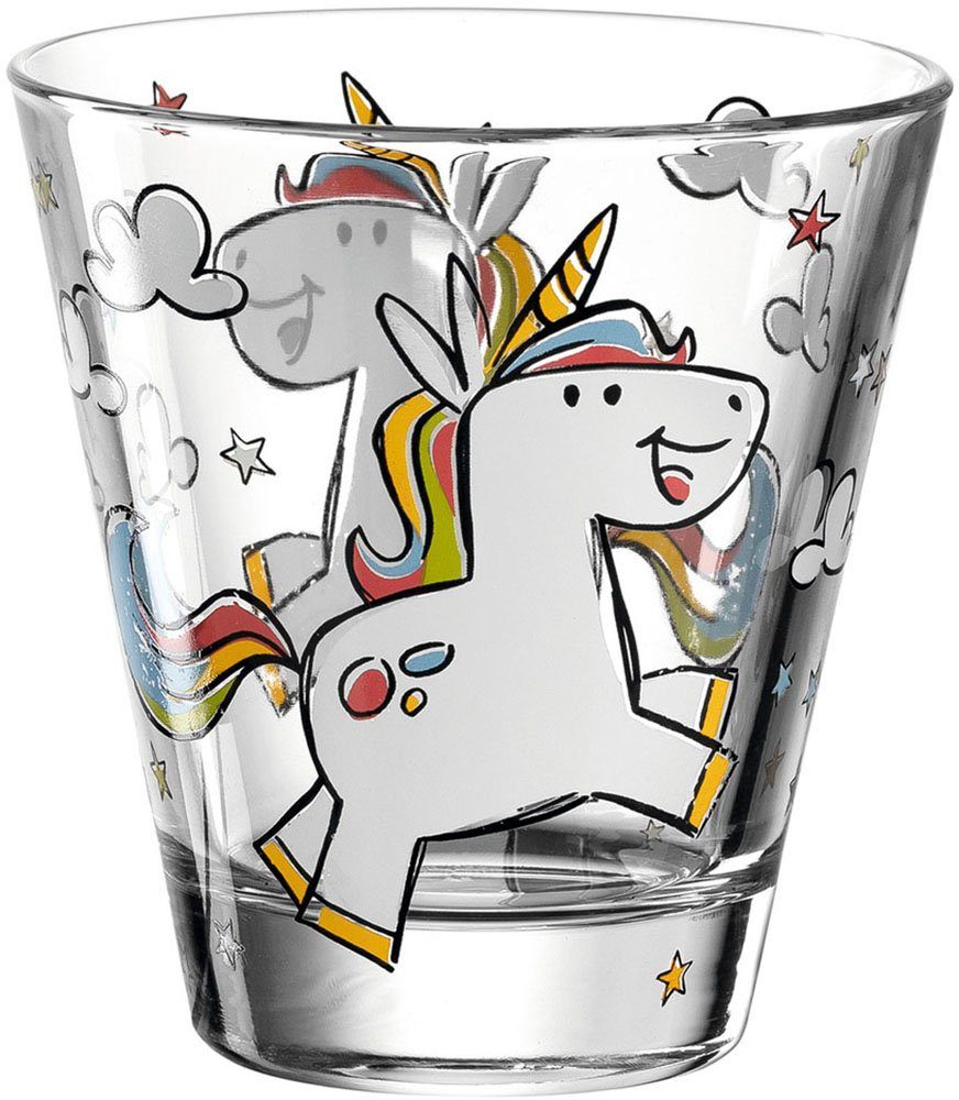 LEONARDO Kinderbecher BAMBINIEinhorn, Glas, 215 ml, 6-teilig