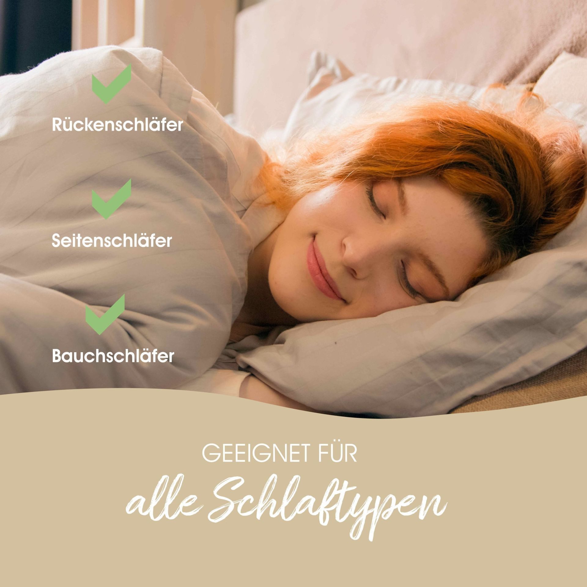 KÜNSEMÜLLER Daunenkissen Exclusiv, Füllung: 60% neue weiße arktische Entendaunen & 40% Federn, Bezug: 100% Baumwolle, Rückenschläfer, Seitenschläfer, Bauchschläfer, Daunen und Federn aus kontrollierter Herstellung