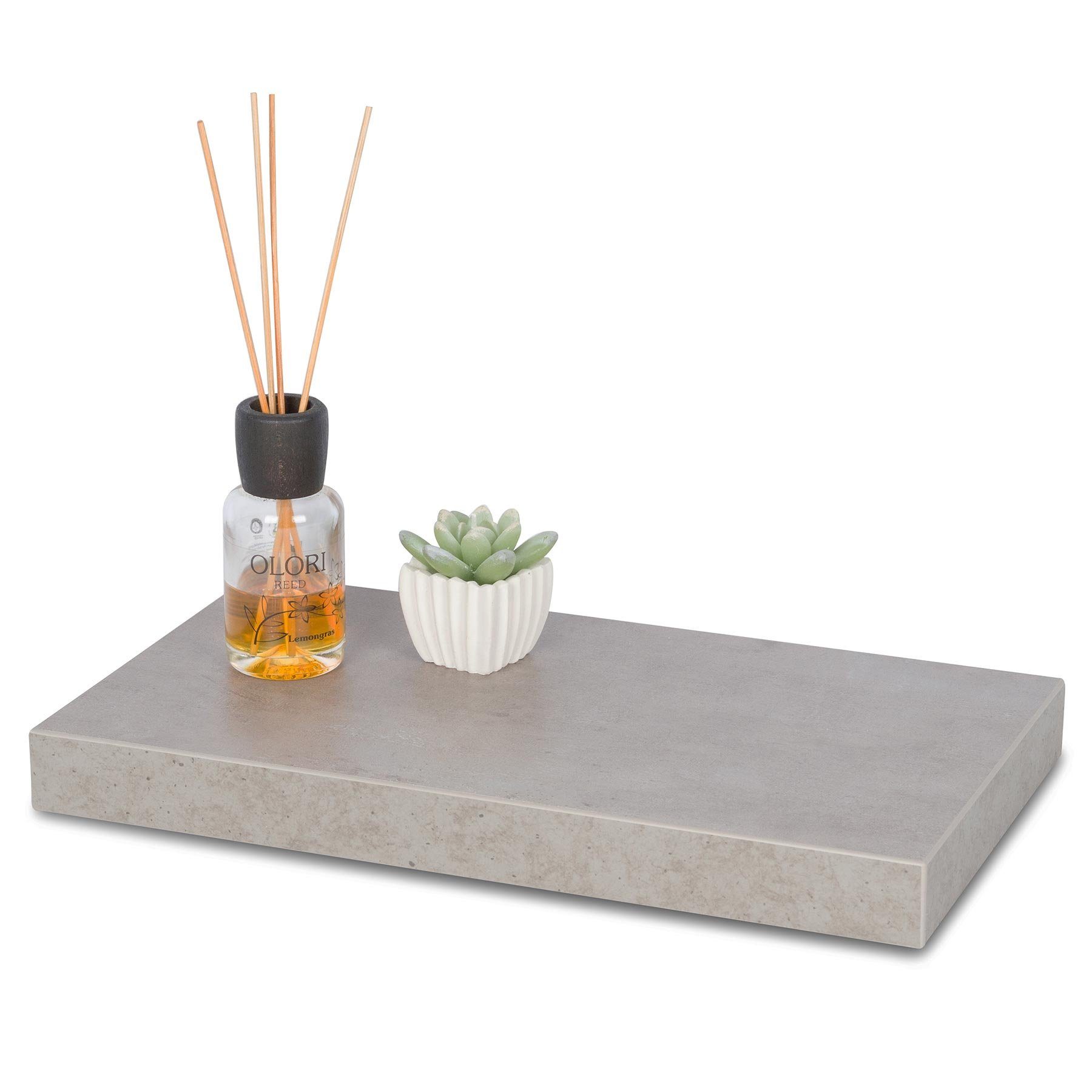 Levandeo® Wandregal, Wandboard Bobby 40cm Betonoptik Grau Wandregal Regal B günstig online kaufen