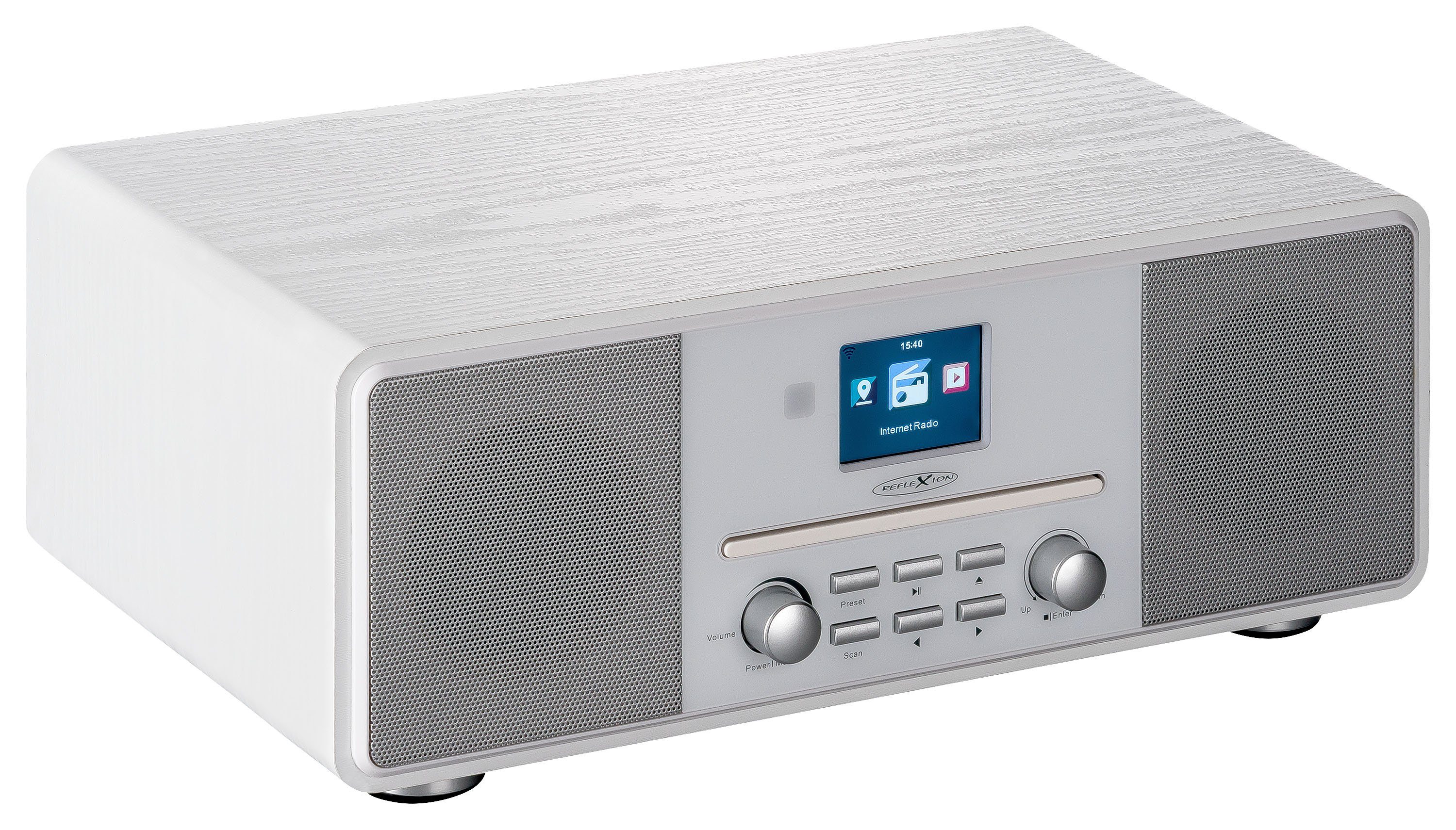 Reflexion HRA19INT Internet-Radio (Digitalradio (DAB), 160 W, 2,4" TFT Farbdisplay, Bluetooth, AUX-IN, Kopfhöreranschluss, WLAN) weiß