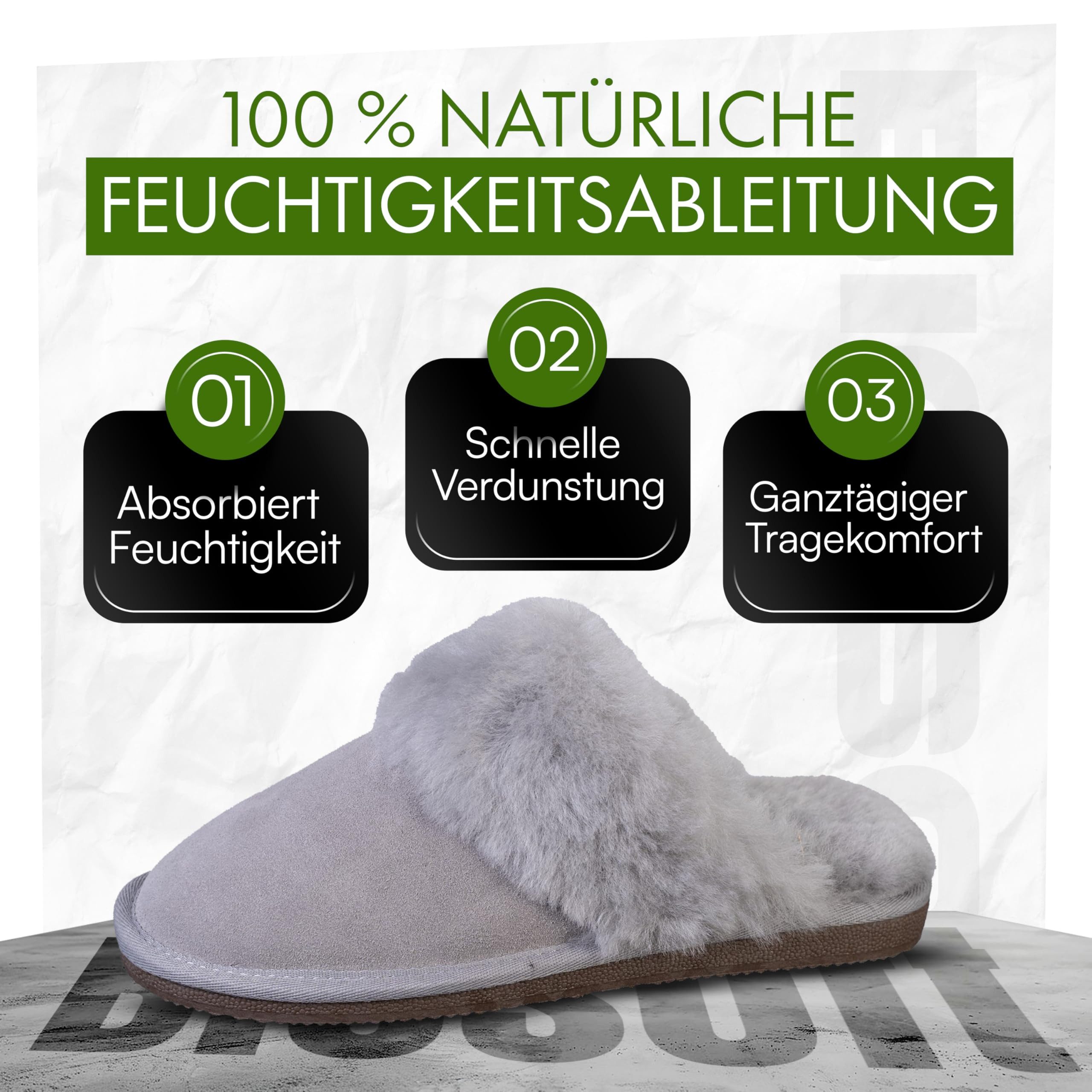 Biosoft Comfort & Easy Walk Biosoft Lammfell Hausschuhe Damen Größe 37 - 41, Lammfell Hausschuhe Hausschuh
