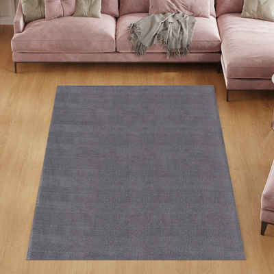 Teppich Unicolor - Einfarbig, SIMPEX24, Läufer, Höhe: 25 mm, Teppich Wohnzimmer Einfarbig Weich Plüsch Modern Shaggy